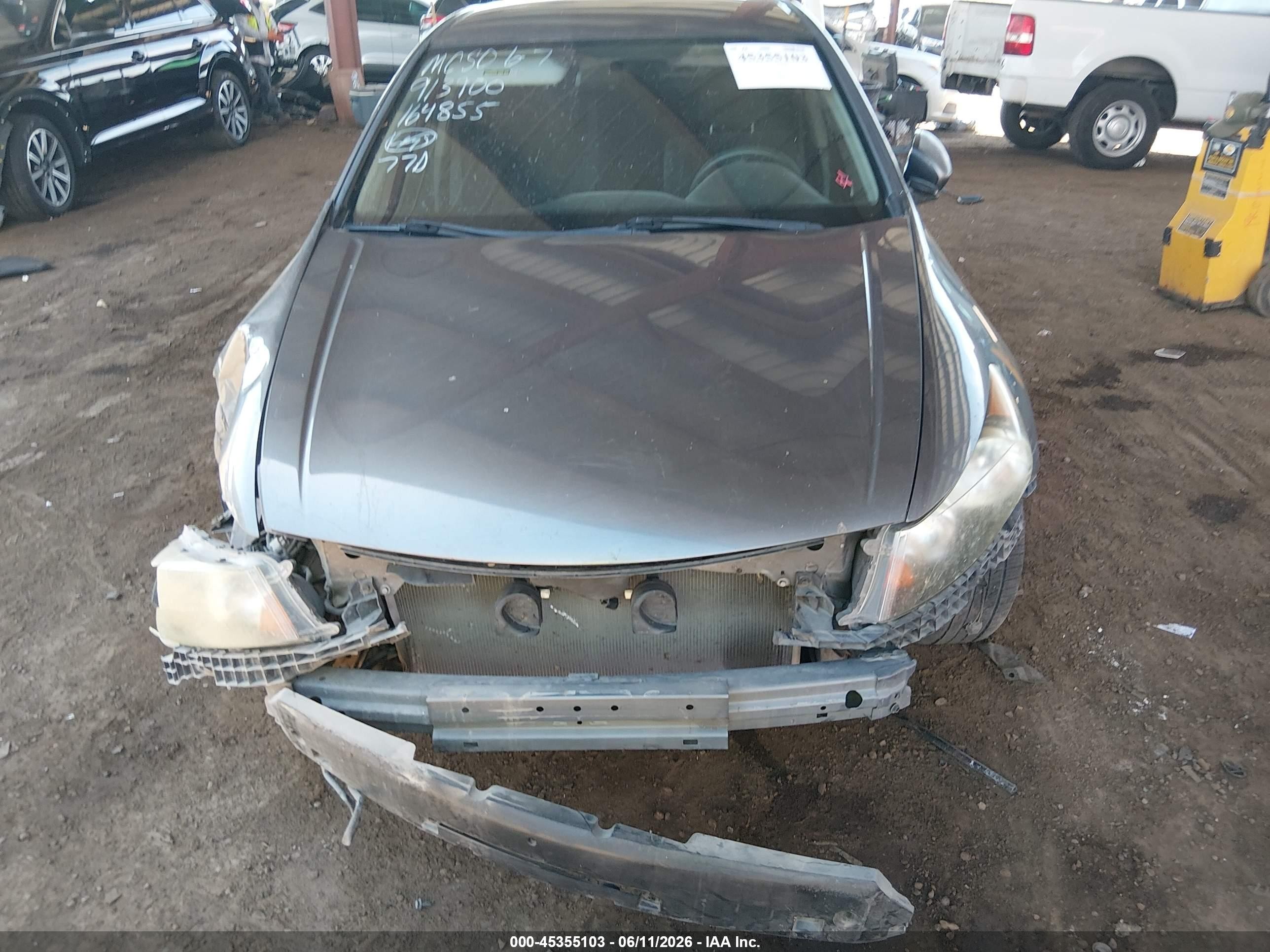 2009 Honda Accord 2.4 Lx Gray vin: 1HGCP263X9A164855