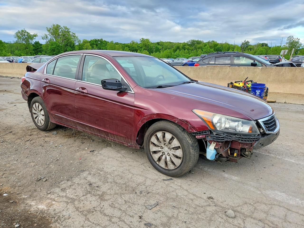 2009 Honda Accord Lx Бордовый vin: 1HGCP263X9A187262