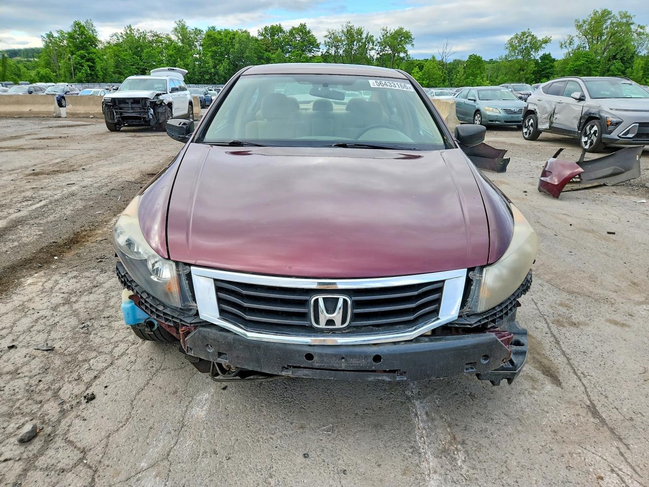2009 Honda Accord Lx Бордовый vin: 1HGCP263X9A187262