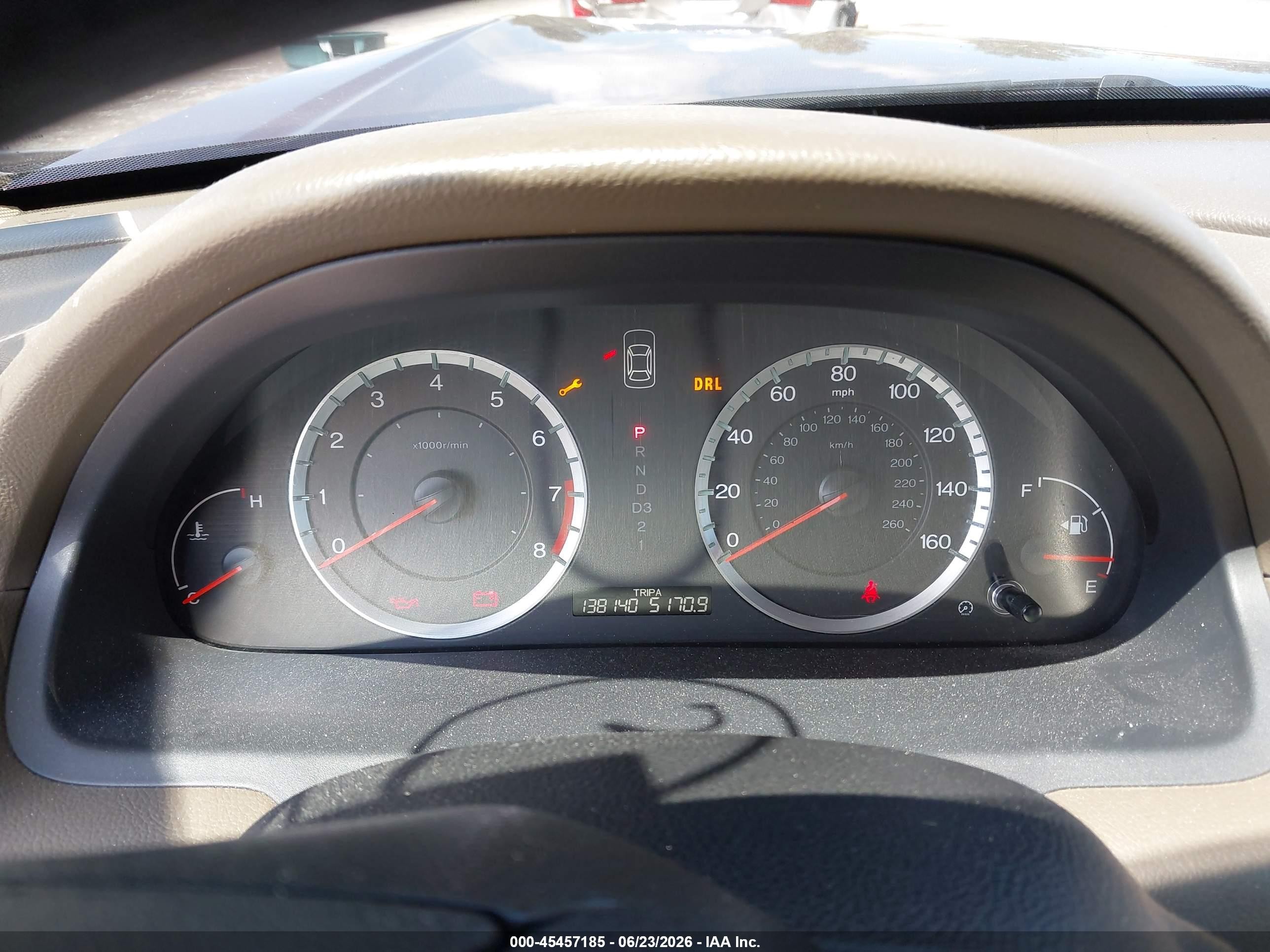 2009 Honda Accord 2.4 Lx Red vin: 1HGCP263X9A201287