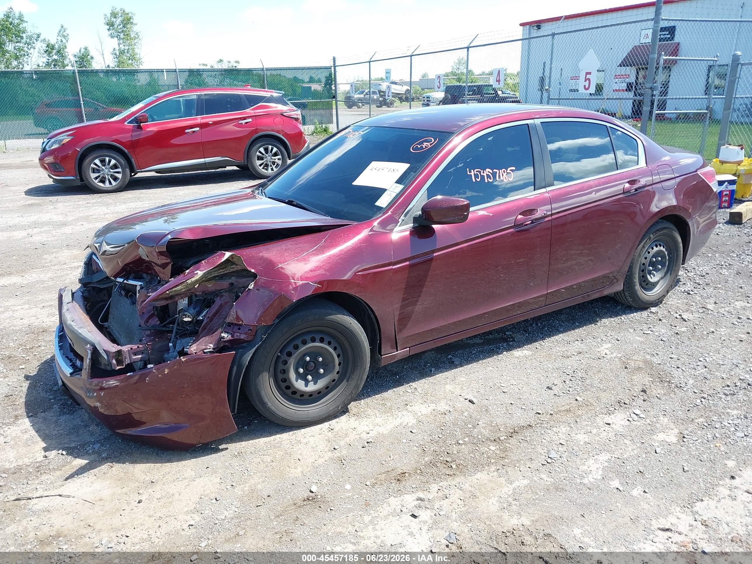 2009 Honda Accord 2.4 Lx Red vin: 1HGCP263X9A201287