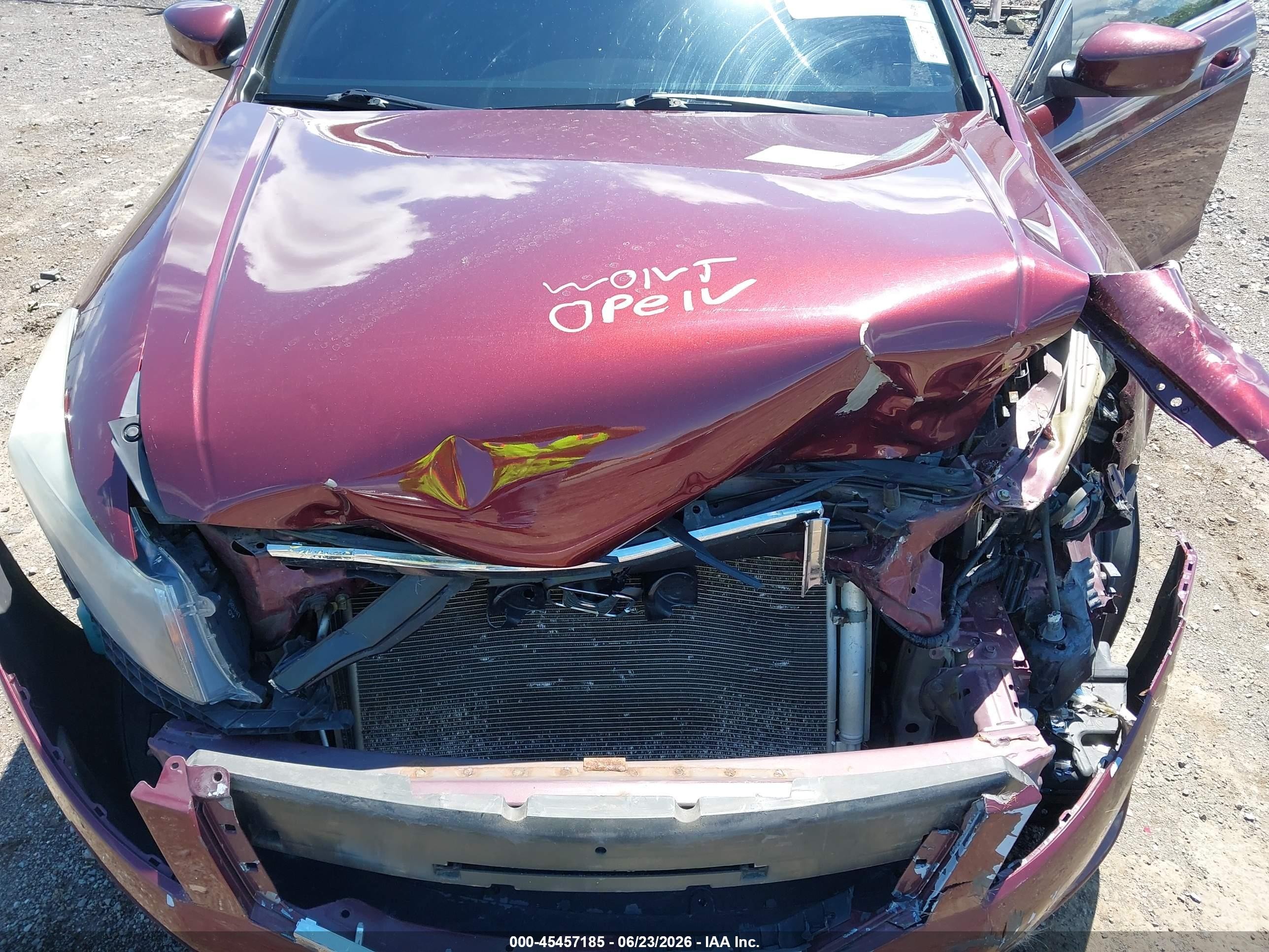 2009 Honda Accord 2.4 Lx Red vin: 1HGCP263X9A201287