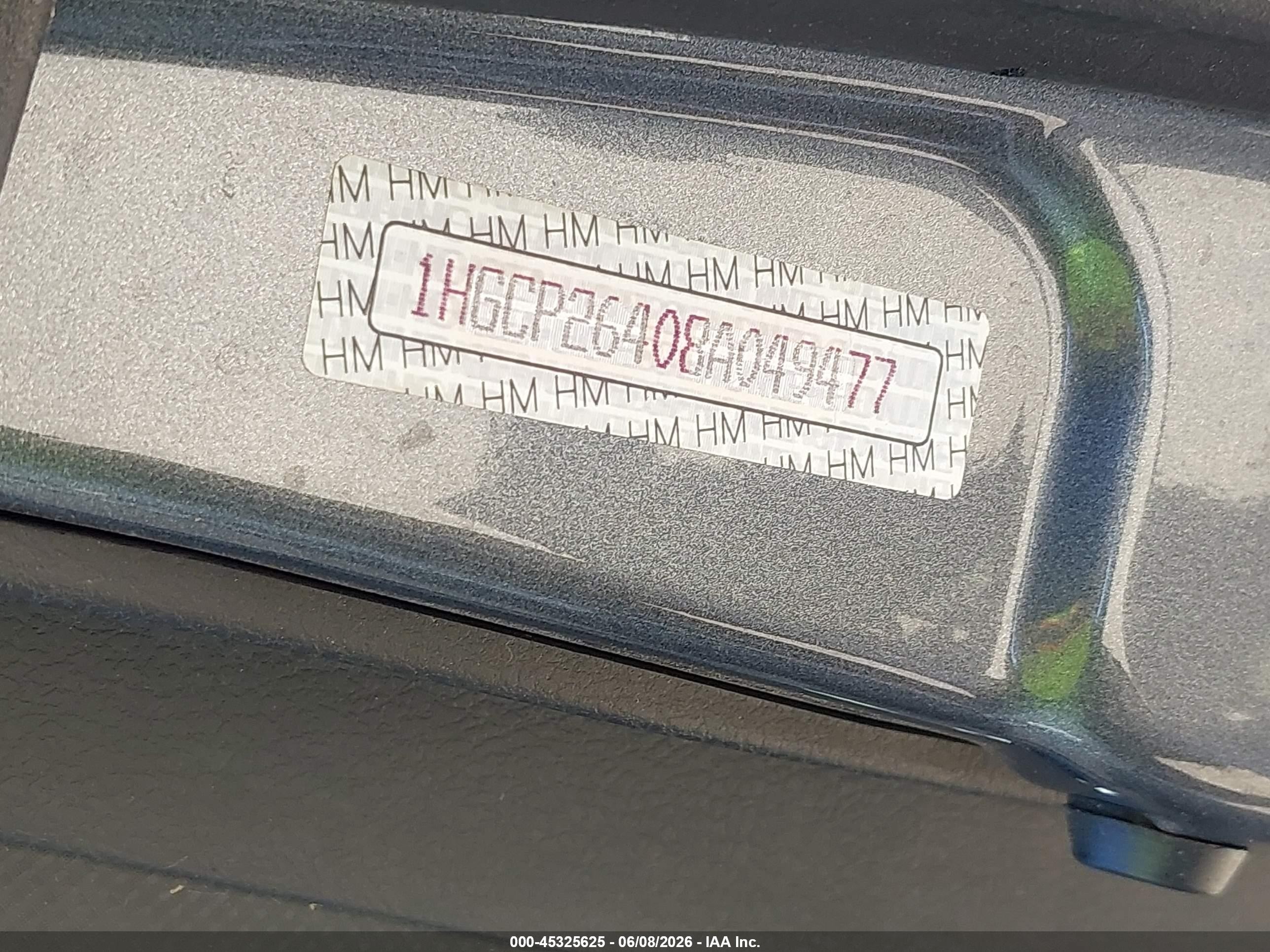 2008 Honda Accord 2.4 Lx-p Серый vin: 1HGCP26408A049477