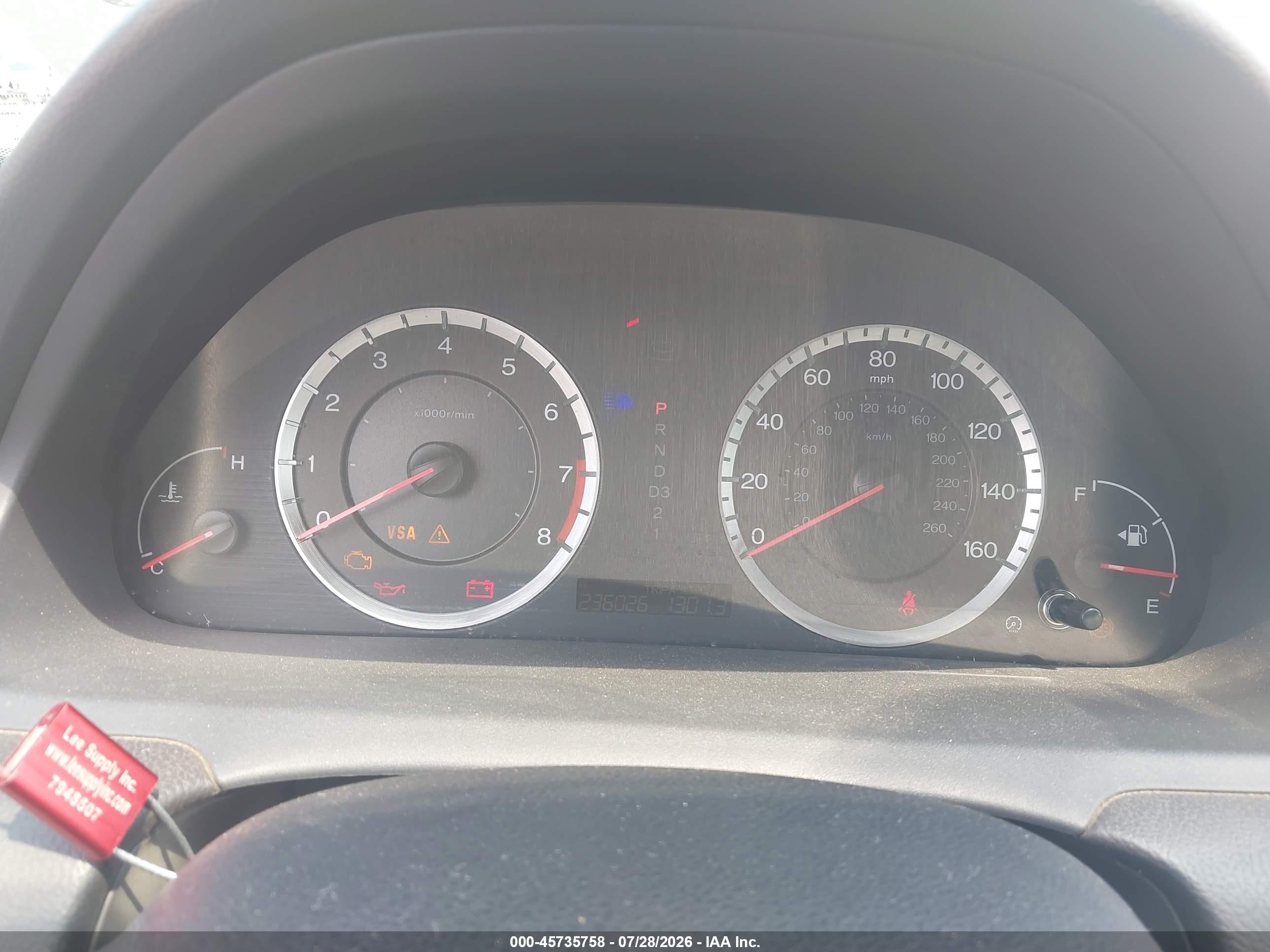 2008 Honda Accord 2.4 Lx-p Gray vin: 1HGCP26408A094676