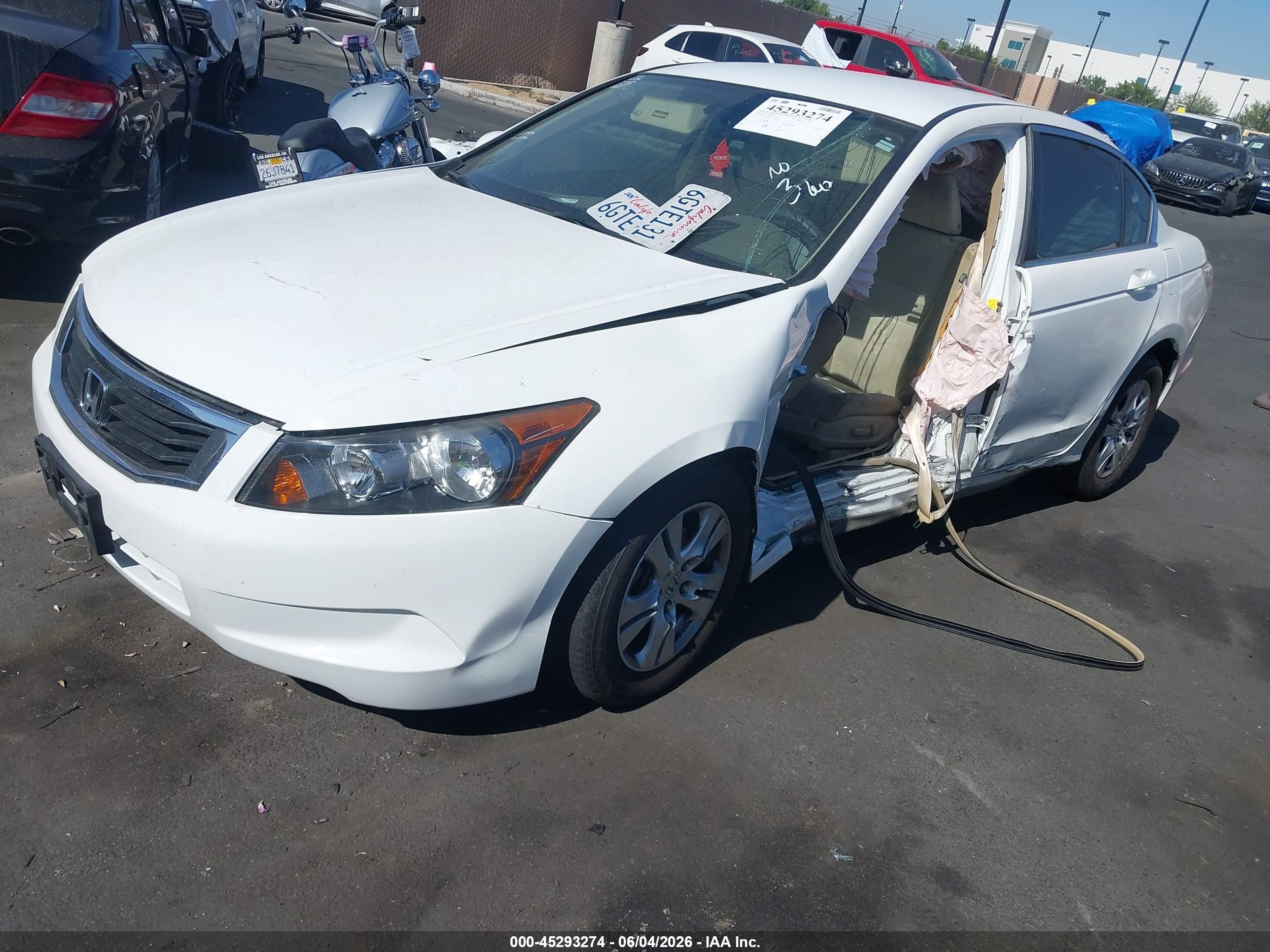 2009 Honda Accord 2.4 Lx-p Белый vin: 1HGCP26409A036729