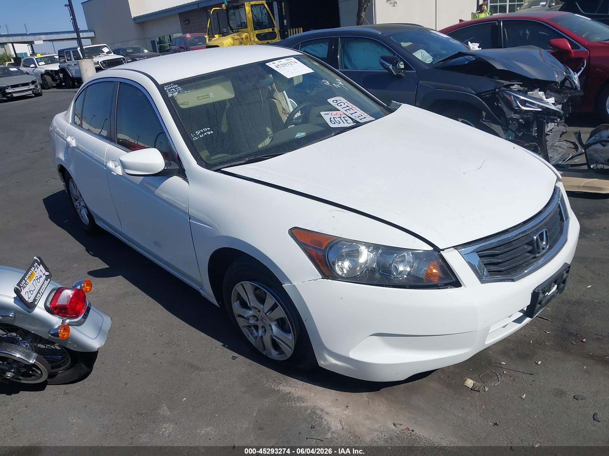 2009 Honda Accord 2.4 Lx-p Белый vin: 1HGCP26409A036729