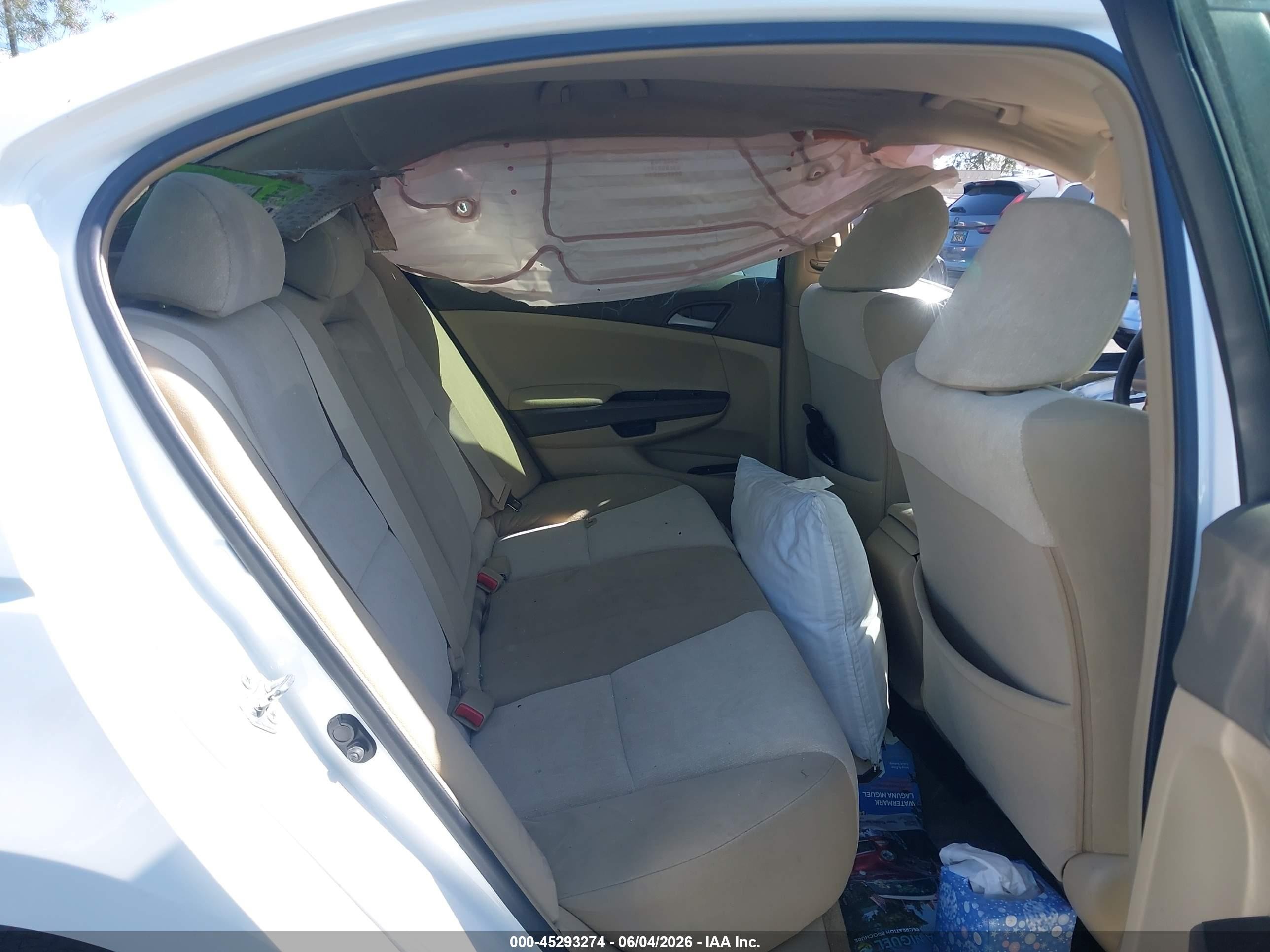 2009 Honda Accord 2.4 Lx-p Белый vin: 1HGCP26409A036729