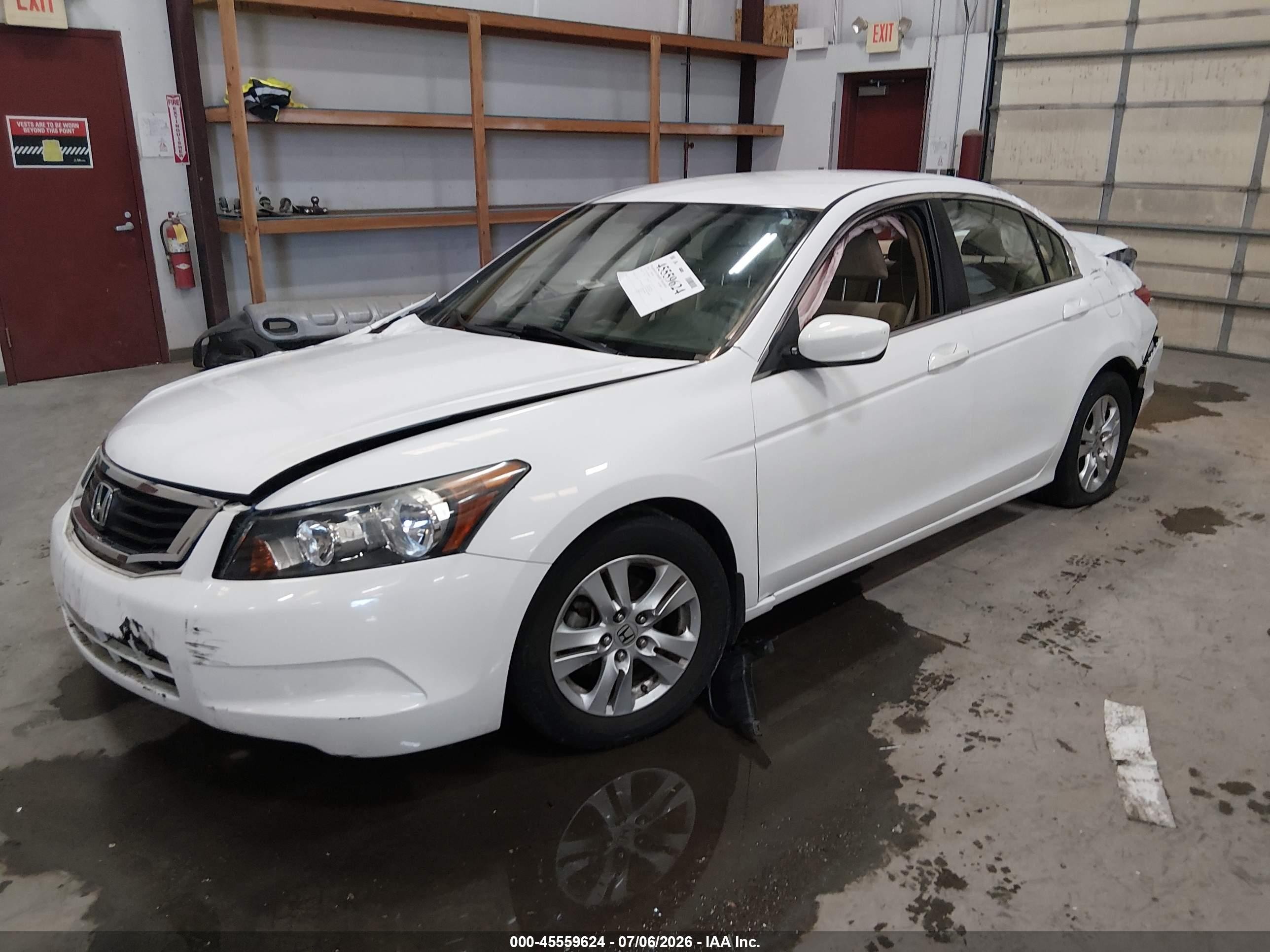 2009 Honda Accord 2.4 Lx-p White vin: 1HGCP26409A082724