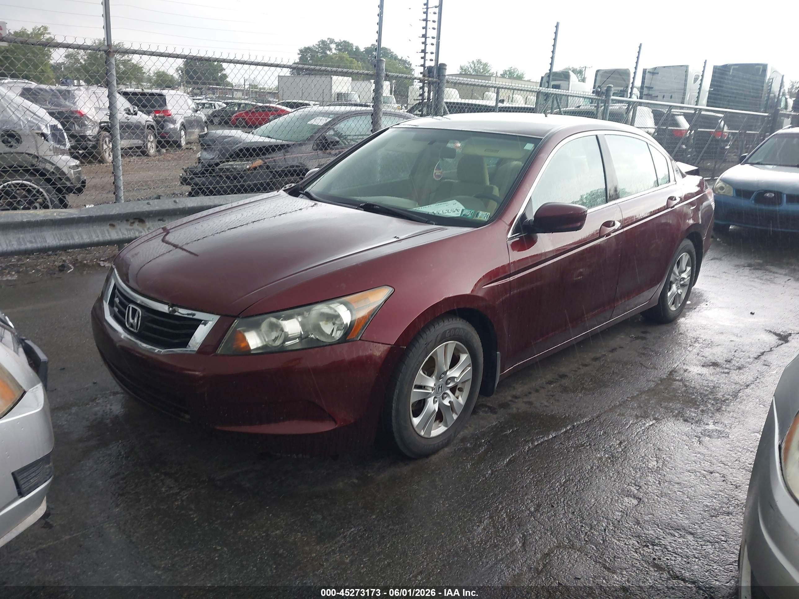 2008 Honda Accord 2.4 Lx-p Maroon vin: 1HGCP26418A162354