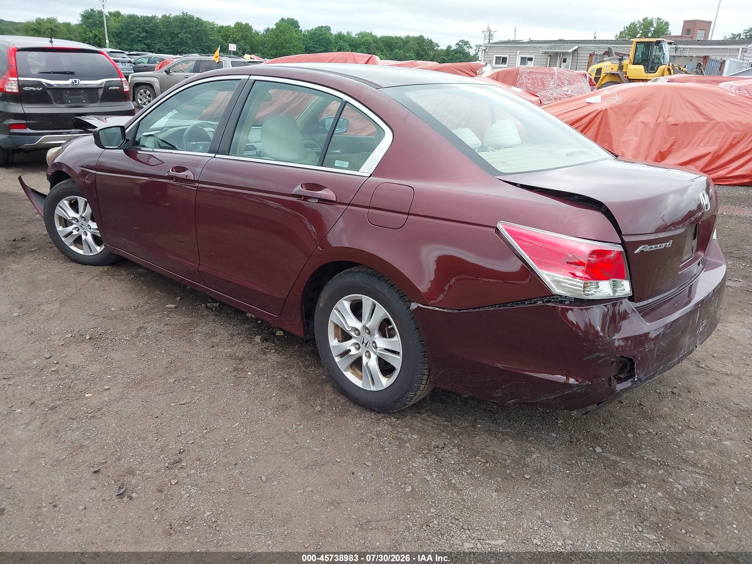 2009 Honda Accord 2.4 Lx-p Burgundy vin: 1HGCP26419A067410