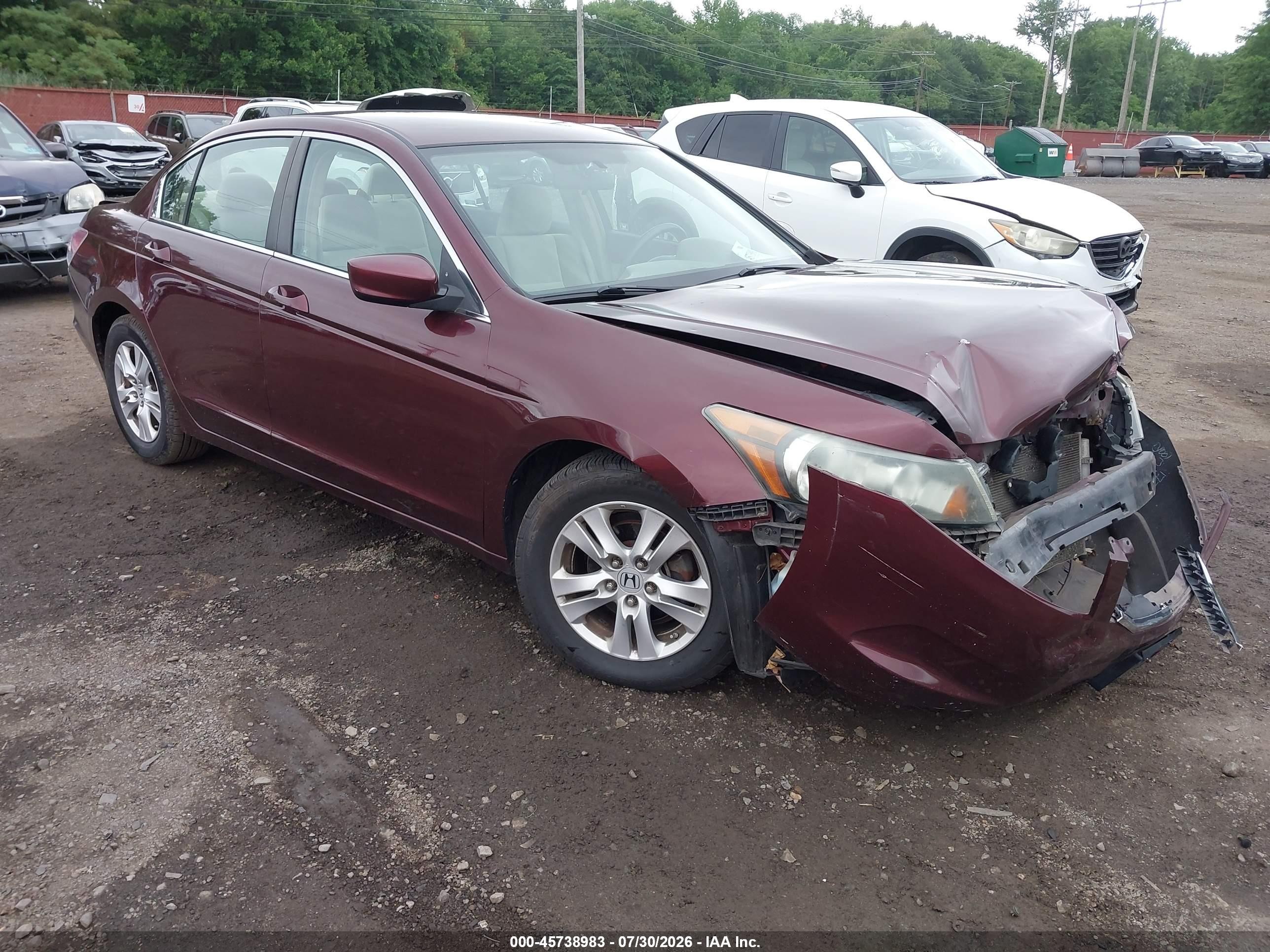 2009 Honda Accord 2.4 Lx-p Burgundy vin: 1HGCP26419A067410