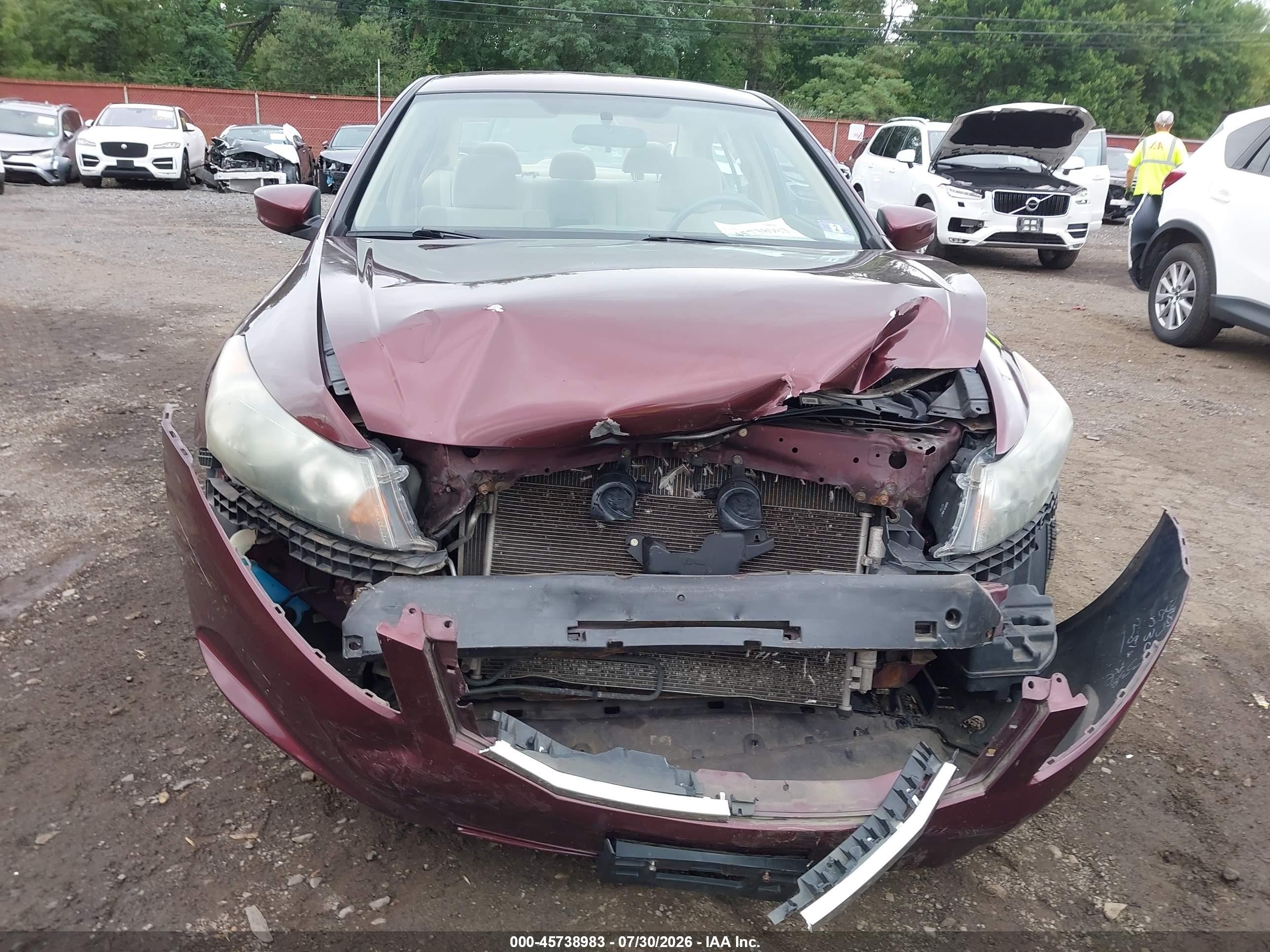 2009 Honda Accord 2.4 Lx-p Burgundy vin: 1HGCP26419A067410