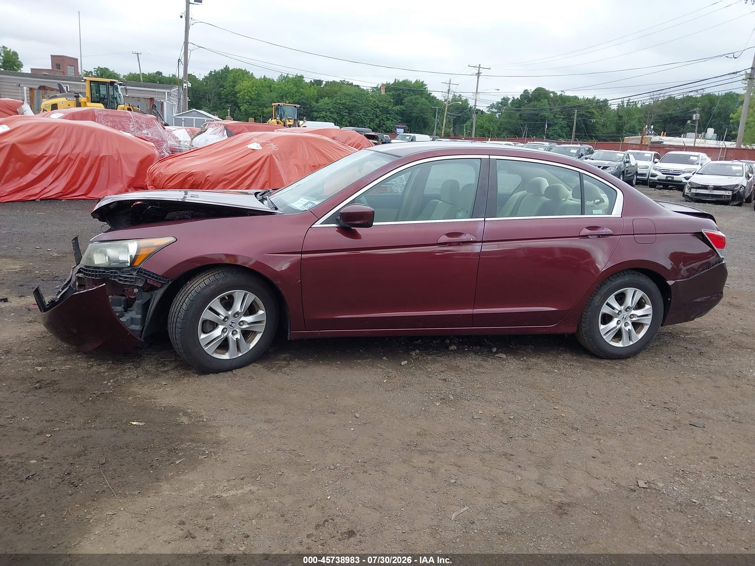 2009 Honda Accord 2.4 Lx-p Burgundy vin: 1HGCP26419A067410