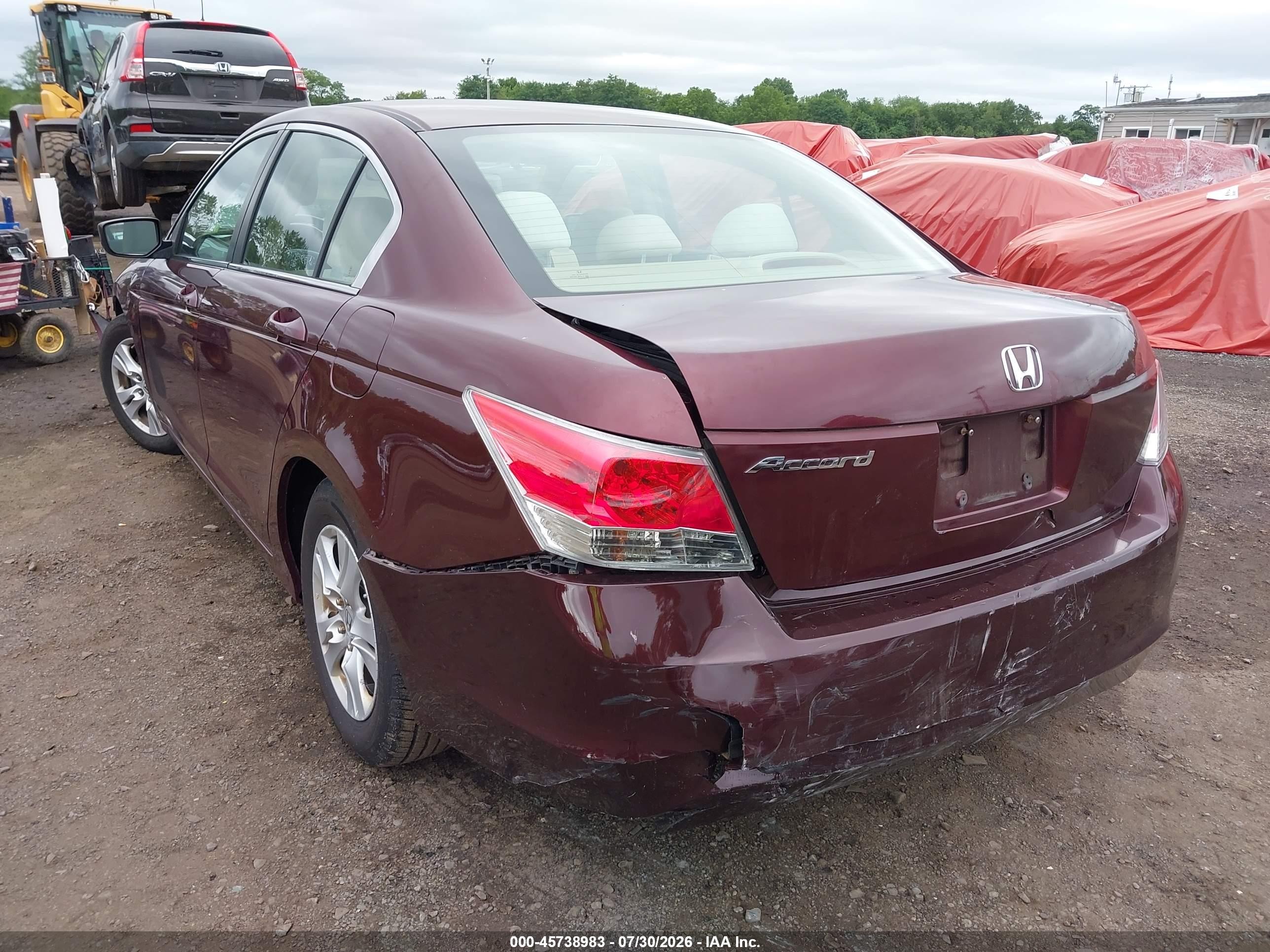2009 Honda Accord 2.4 Lx-p Burgundy vin: 1HGCP26419A067410