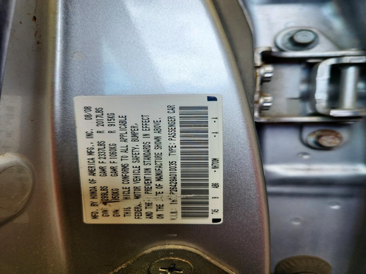 2009 Honda Accord Lxp Серебряный vin: 1HGCP26429A010035