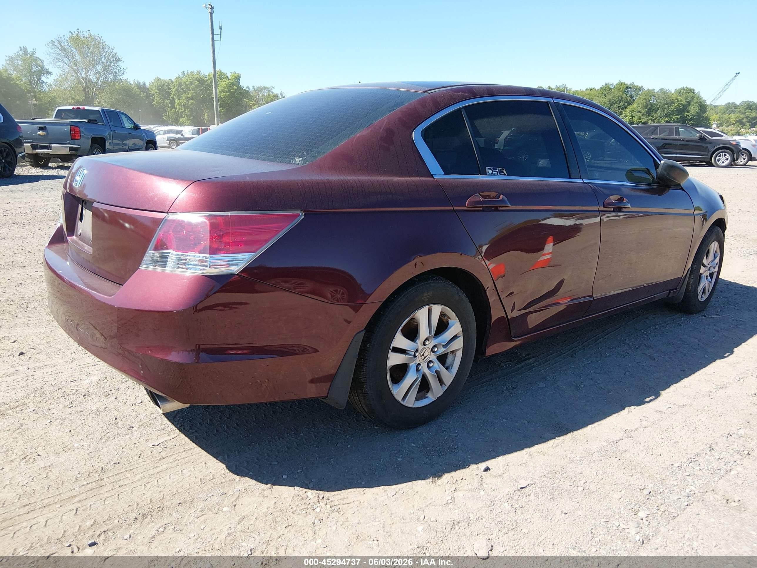 2008 Honda Accord 2.4 Lx-p Maroon vin: 1HGCP26438A135561