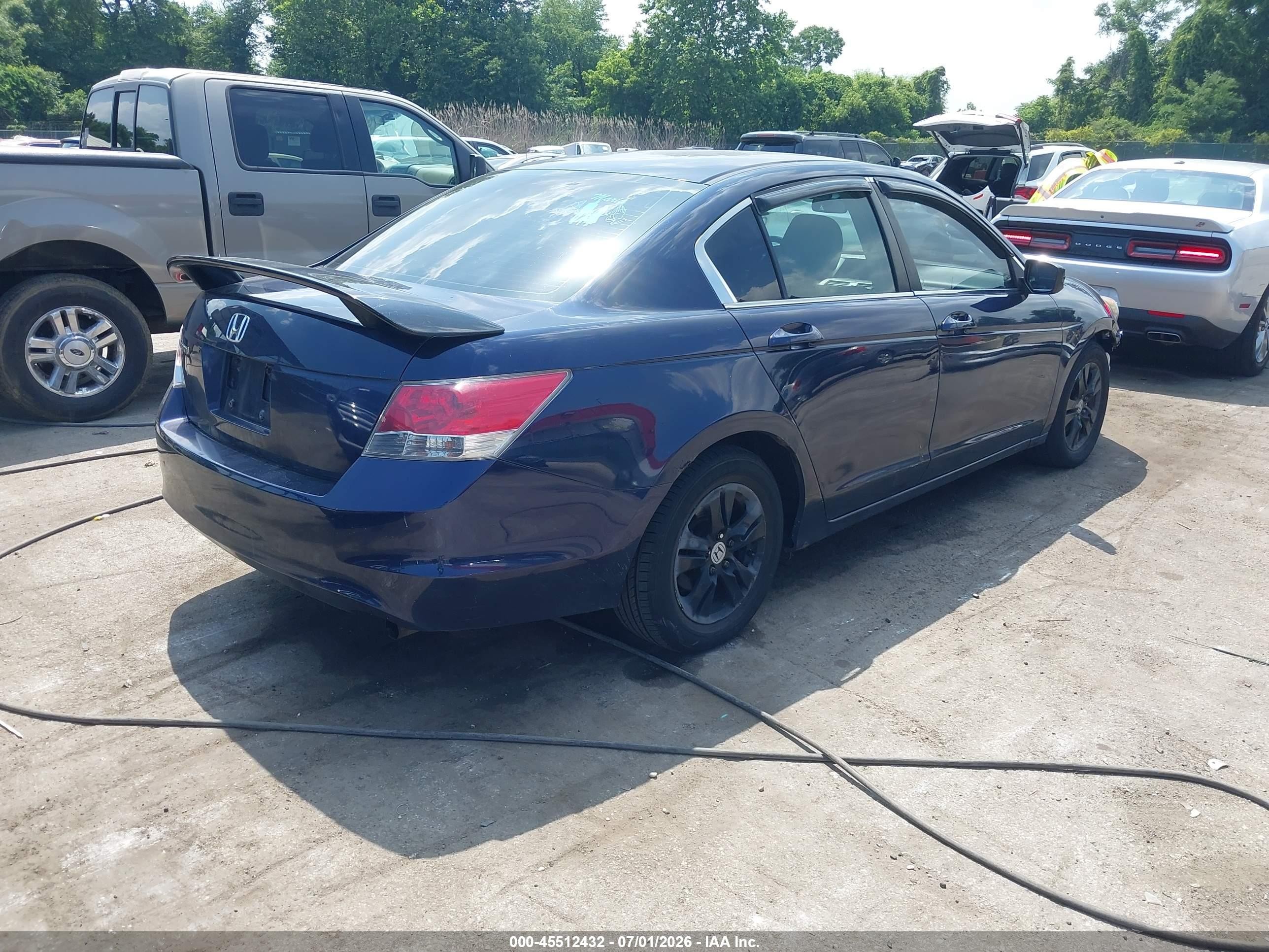 2008 Honda Accord 2.4 Lx-p Blue vin: 1HGCP26438A139464