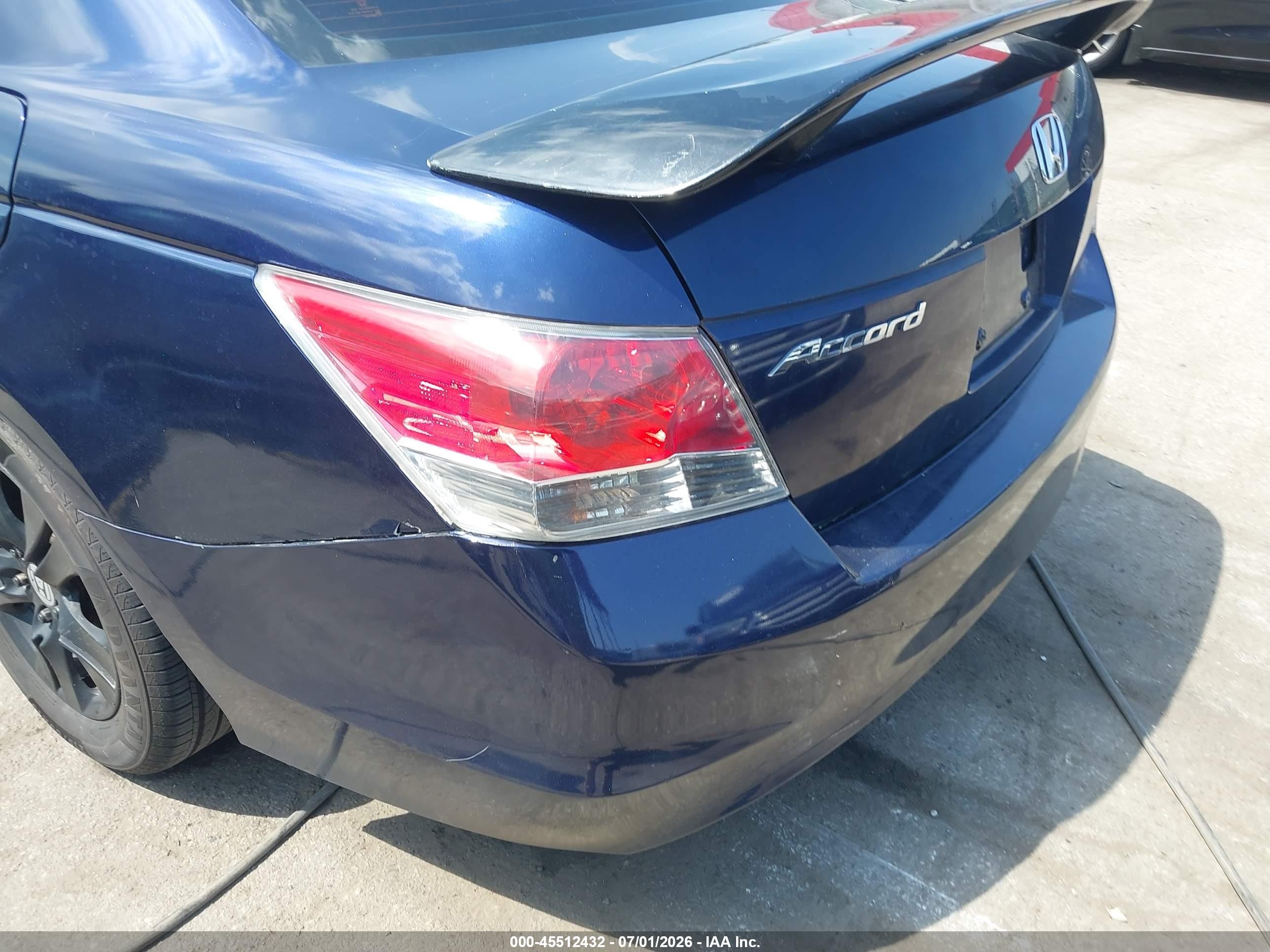 2008 Honda Accord 2.4 Lx-p Blue vin: 1HGCP26438A139464
