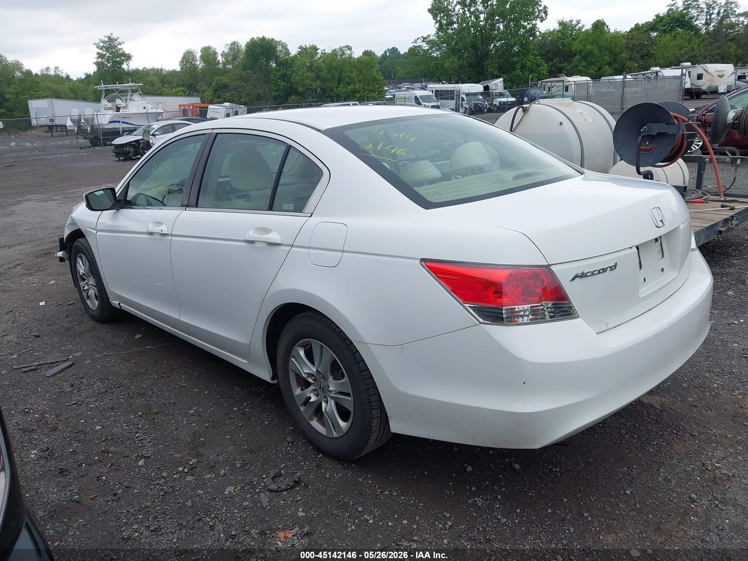 2009 Honda Accord 2.4 Lx-p White vin: 1HGCP26439A041939
