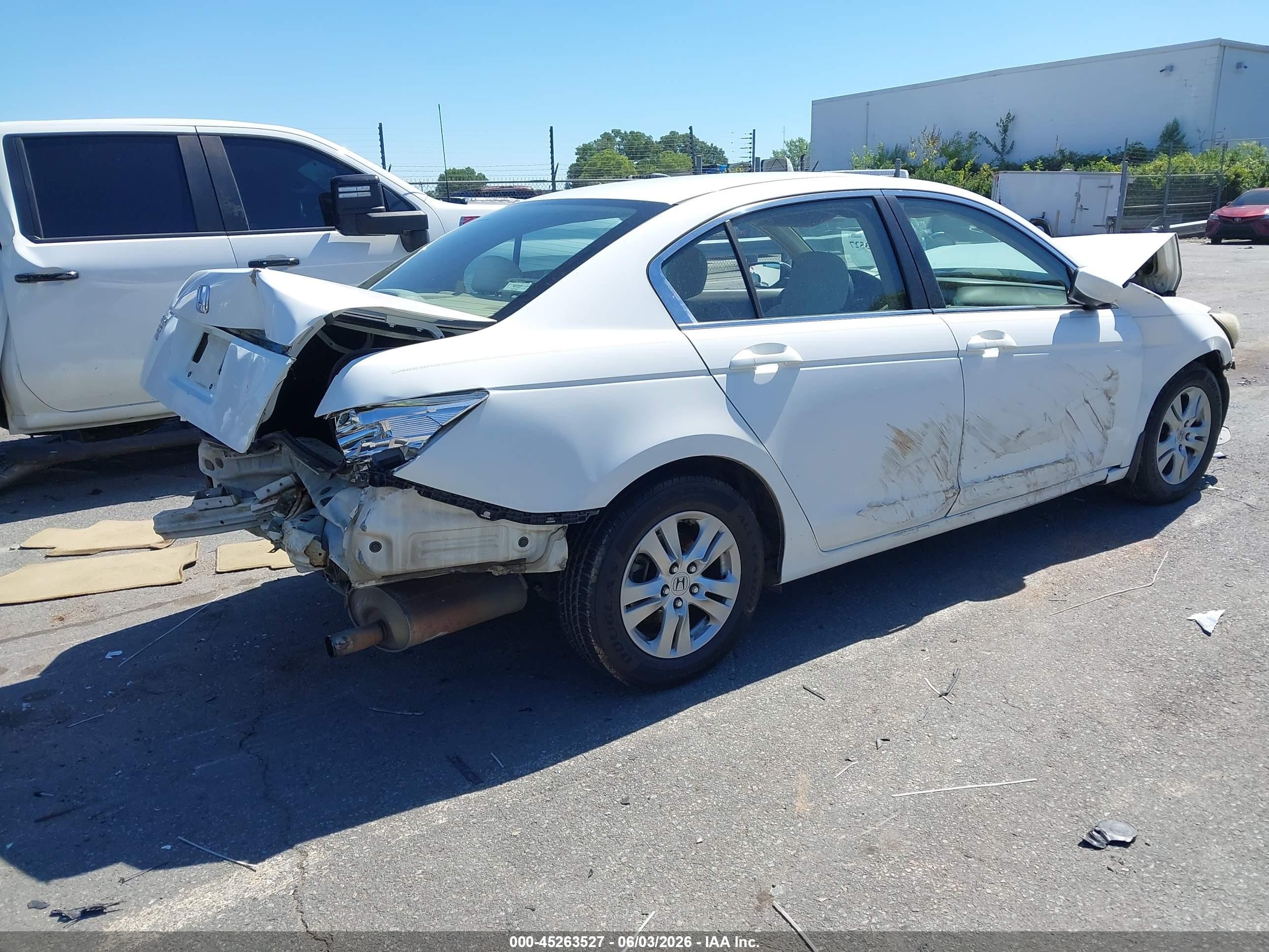 2009 Honda Accord 2.4 Lx-p White vin: 1HGCP26439A042041