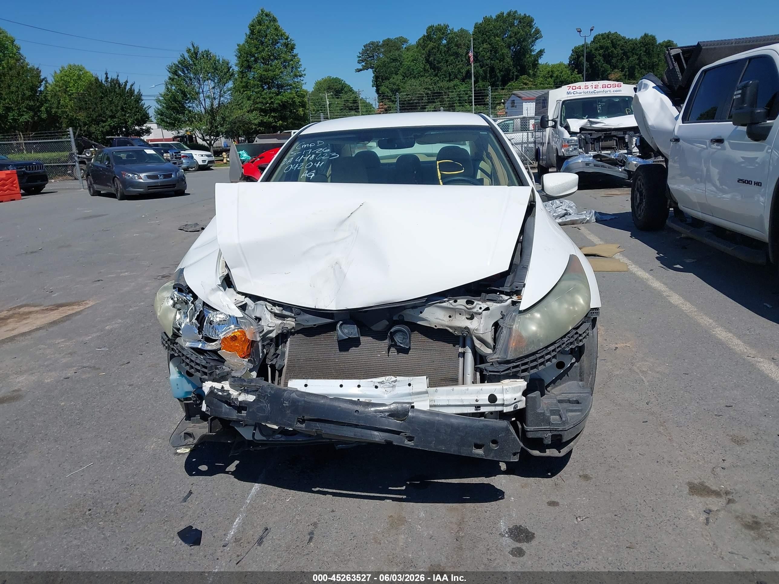 2009 Honda Accord 2.4 Lx-p White vin: 1HGCP26439A042041