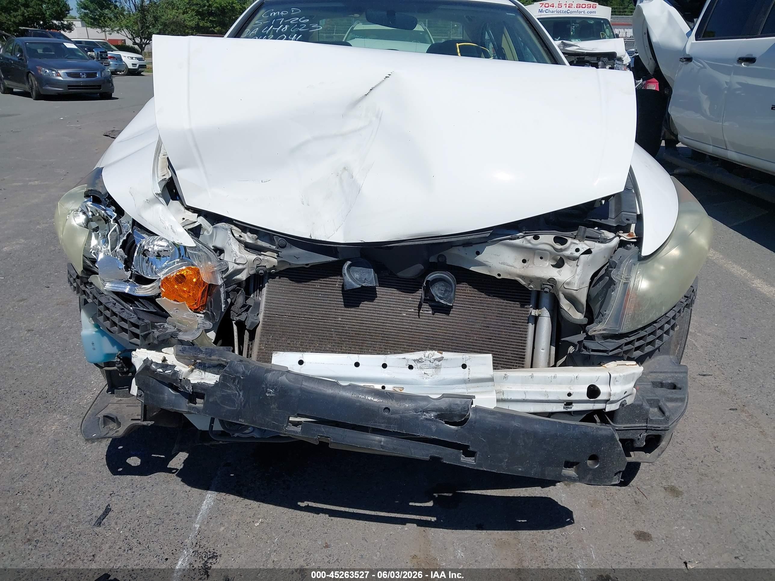 2009 Honda Accord 2.4 Lx-p White vin: 1HGCP26439A042041