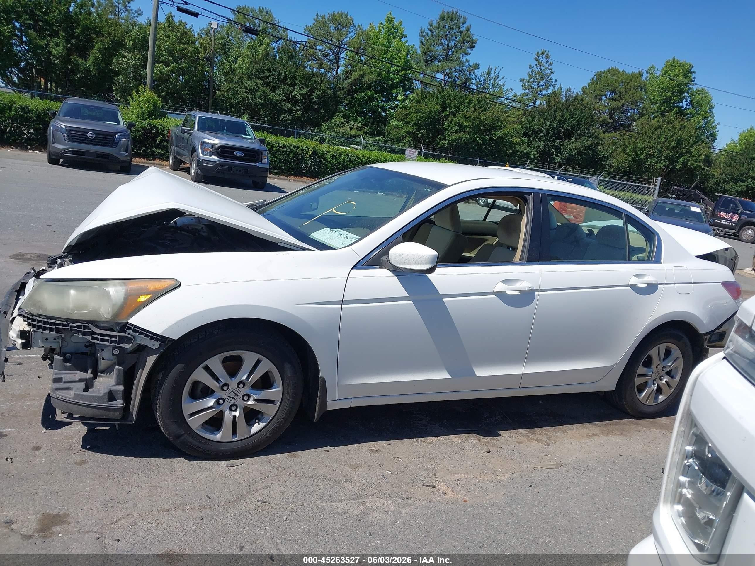 2009 Honda Accord 2.4 Lx-p White vin: 1HGCP26439A042041