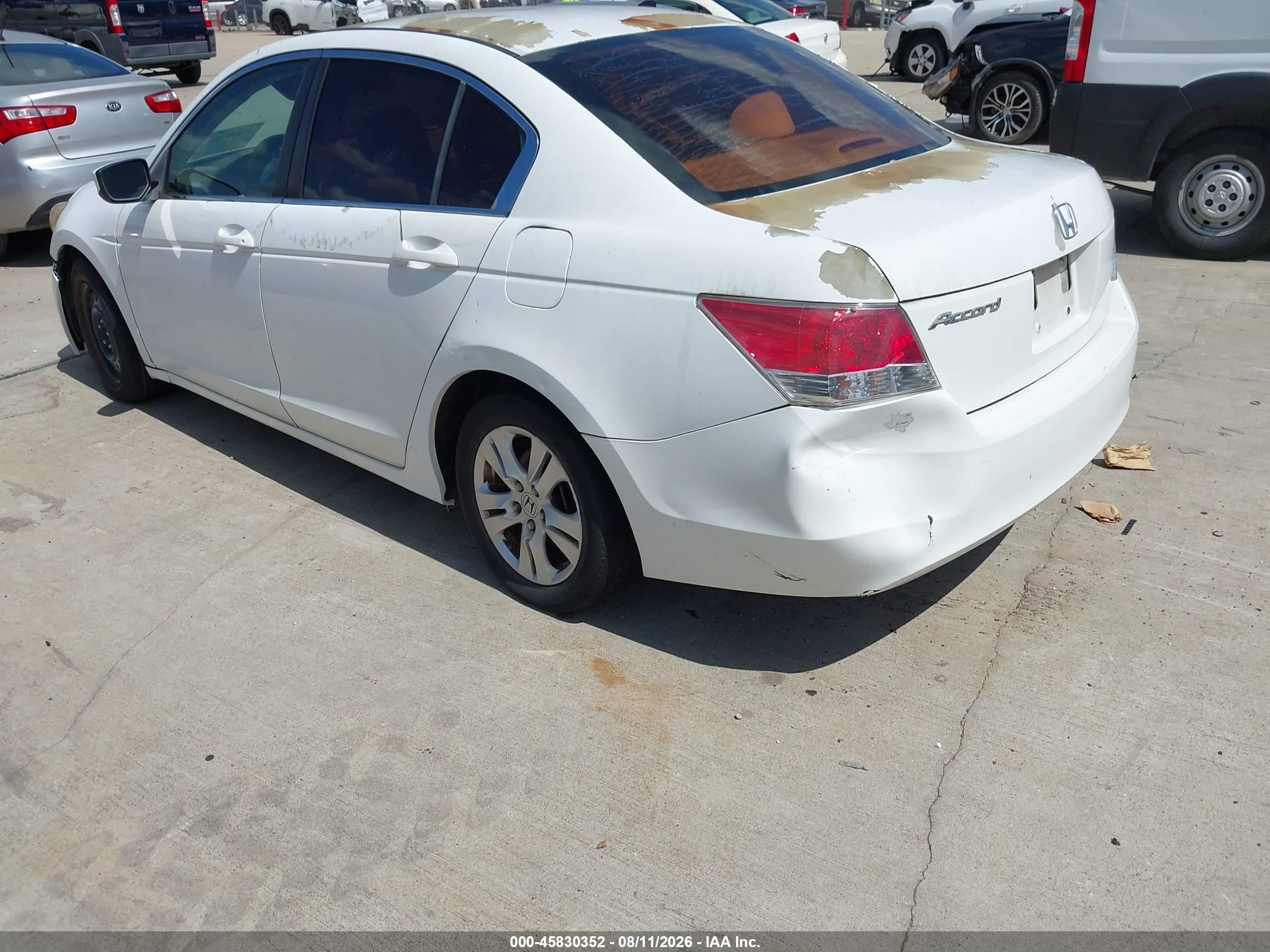 2009 Honda Accord 2.4 Lx-p White vin: 1HGCP26439A082698