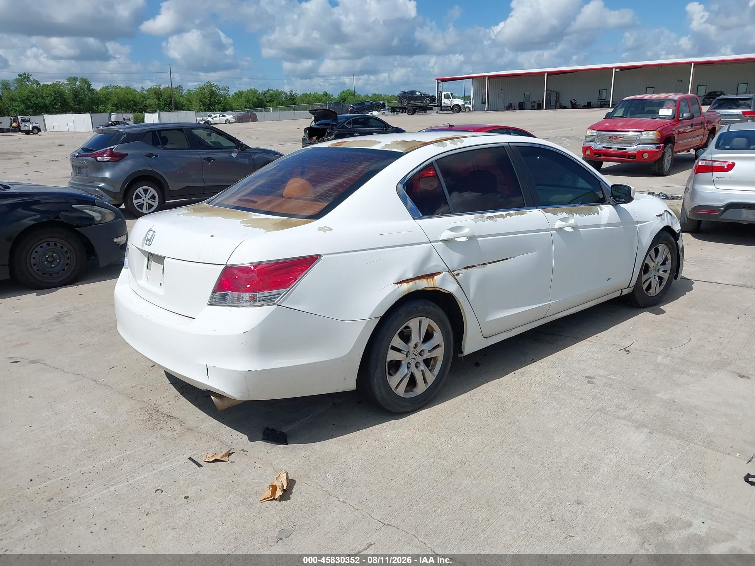 2009 Honda Accord 2.4 Lx-p White vin: 1HGCP26439A082698