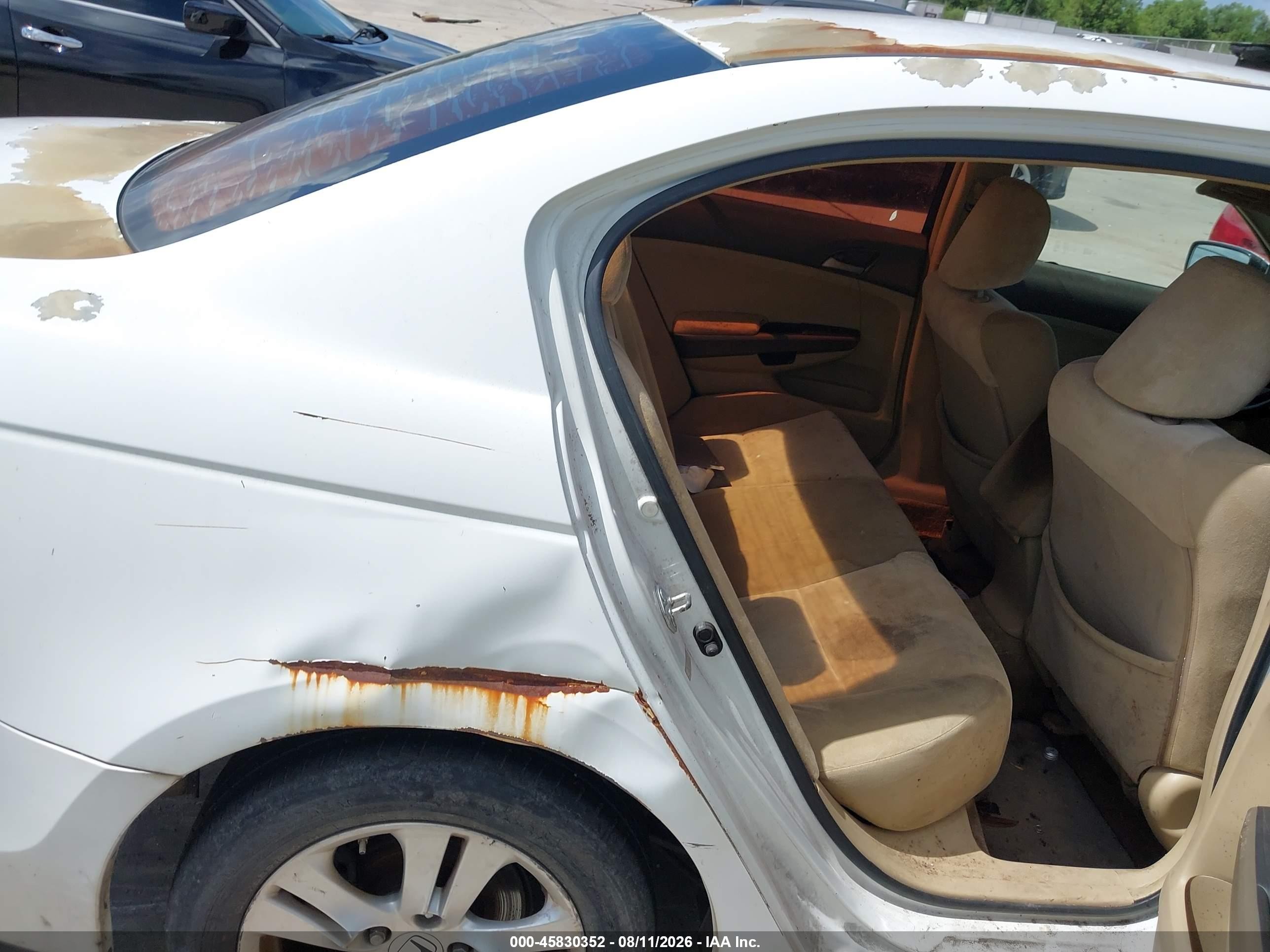 2009 Honda Accord 2.4 Lx-p White vin: 1HGCP26439A082698