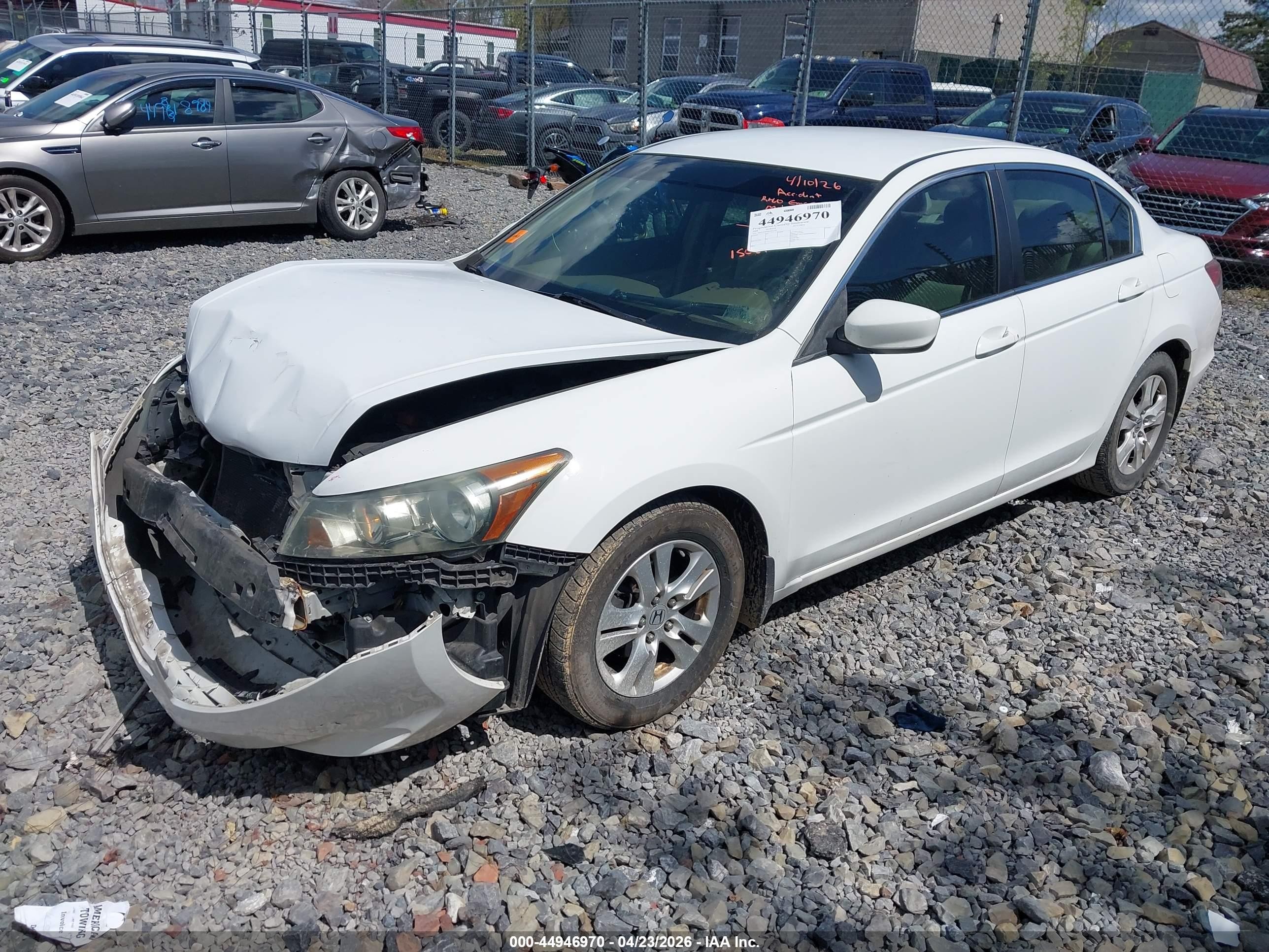 2008 Honda Accord 2.4 Lx-p Белый vin: 1HGCP26448A053354