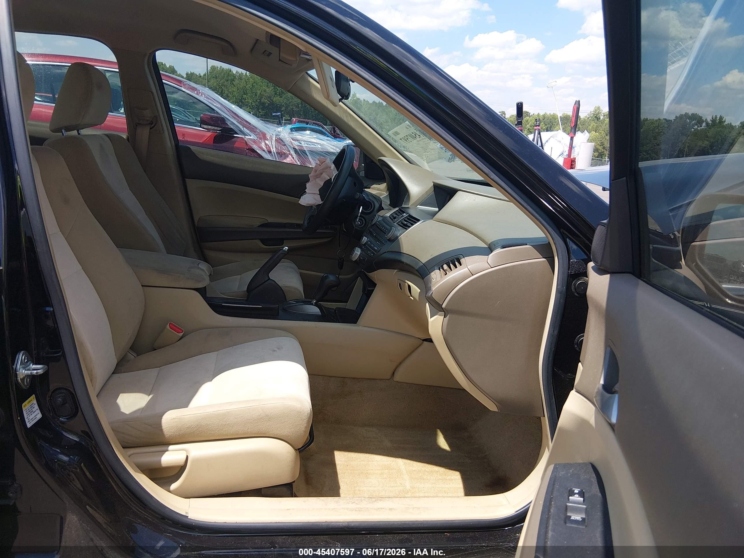 2008 Honda Accord 2.4 Lx-p Black vin: 1HGCP26448A107977