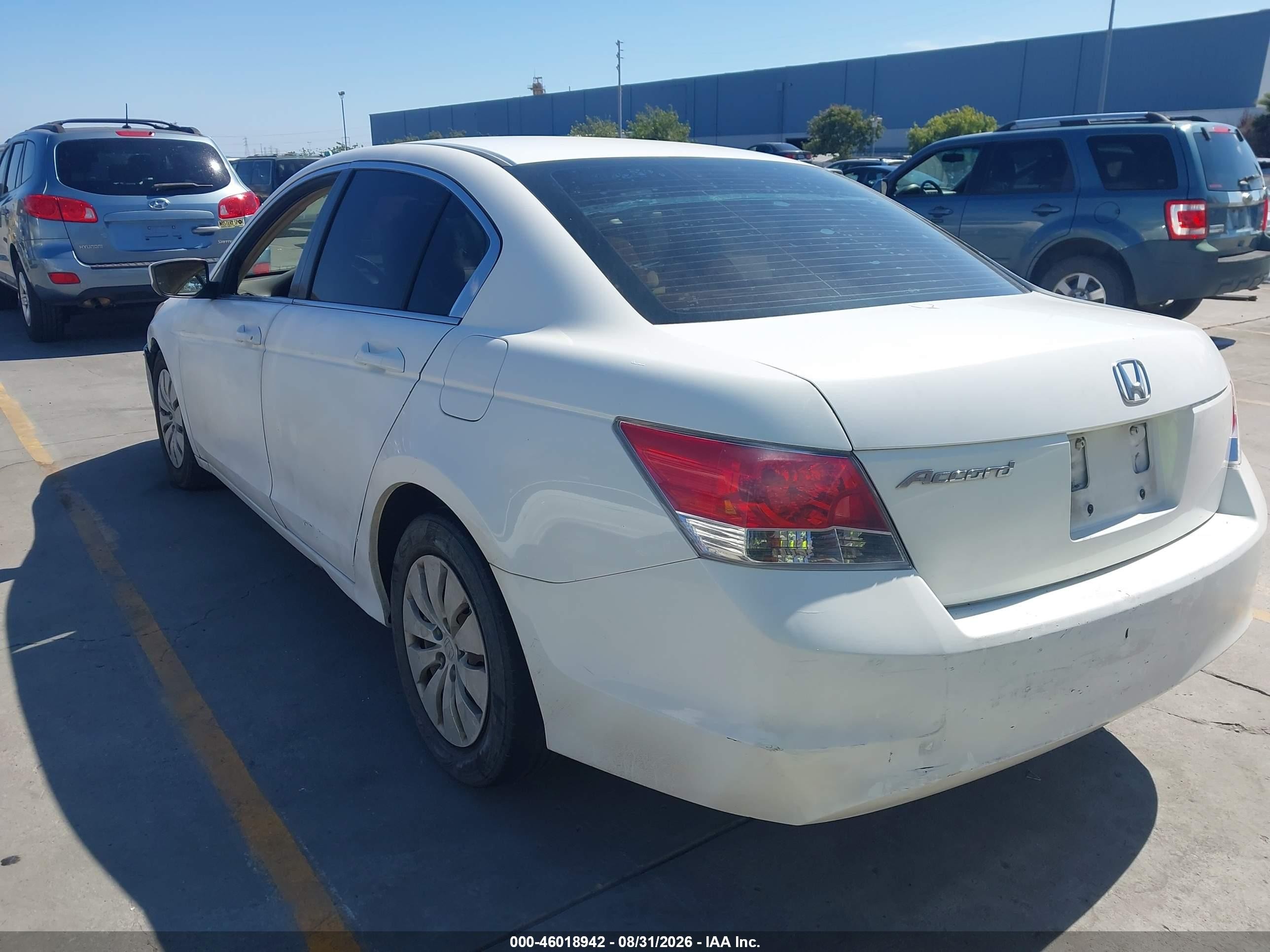 2009 Honda Accord 2.4 Lx-p White vin: 1HGCP26449A023532