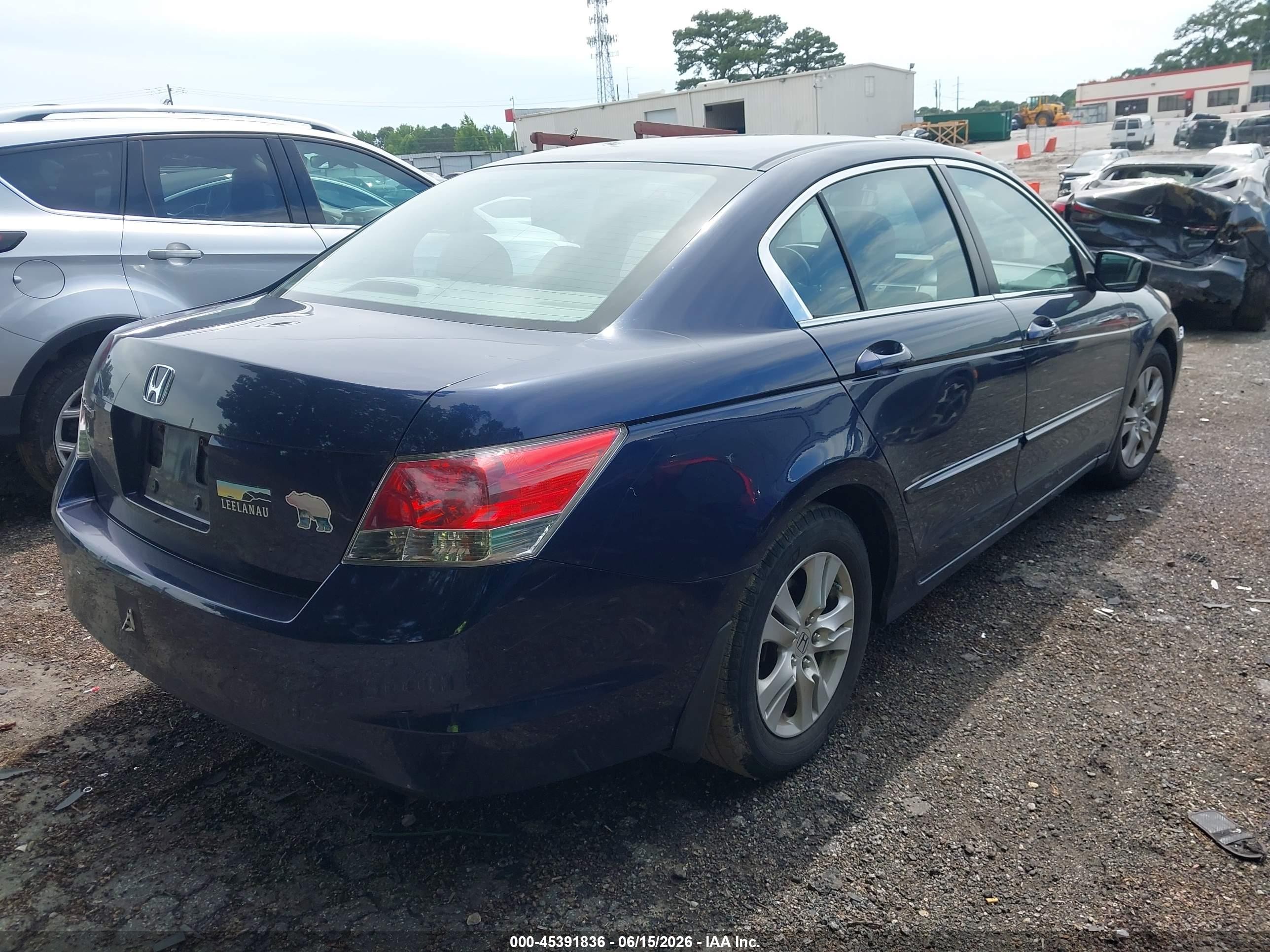2009 Honda Accord 2.4 Lx-p Dark Blue vin: 1HGCP26449A080667