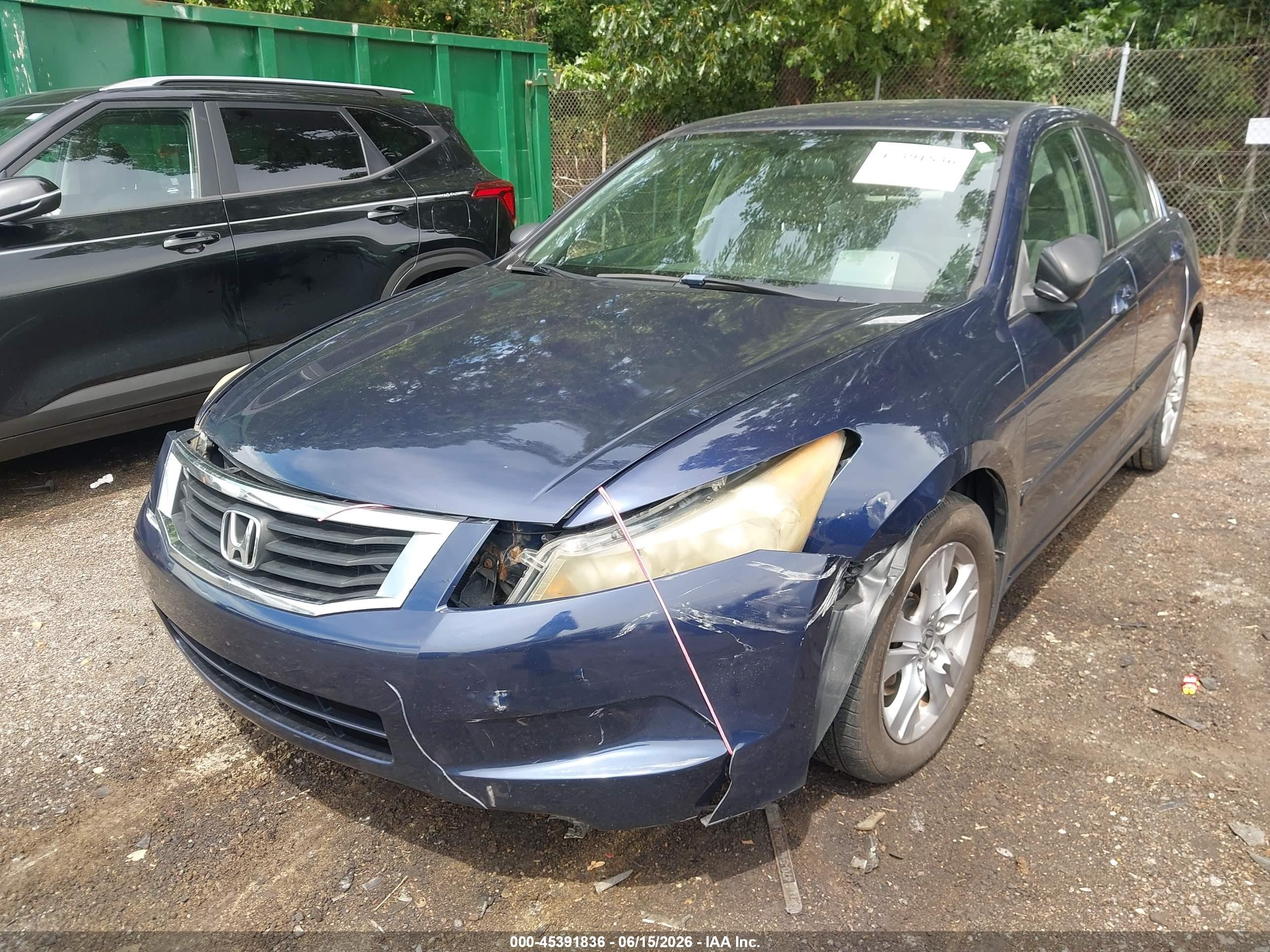 2009 Honda Accord 2.4 Lx-p Dark Blue vin: 1HGCP26449A080667
