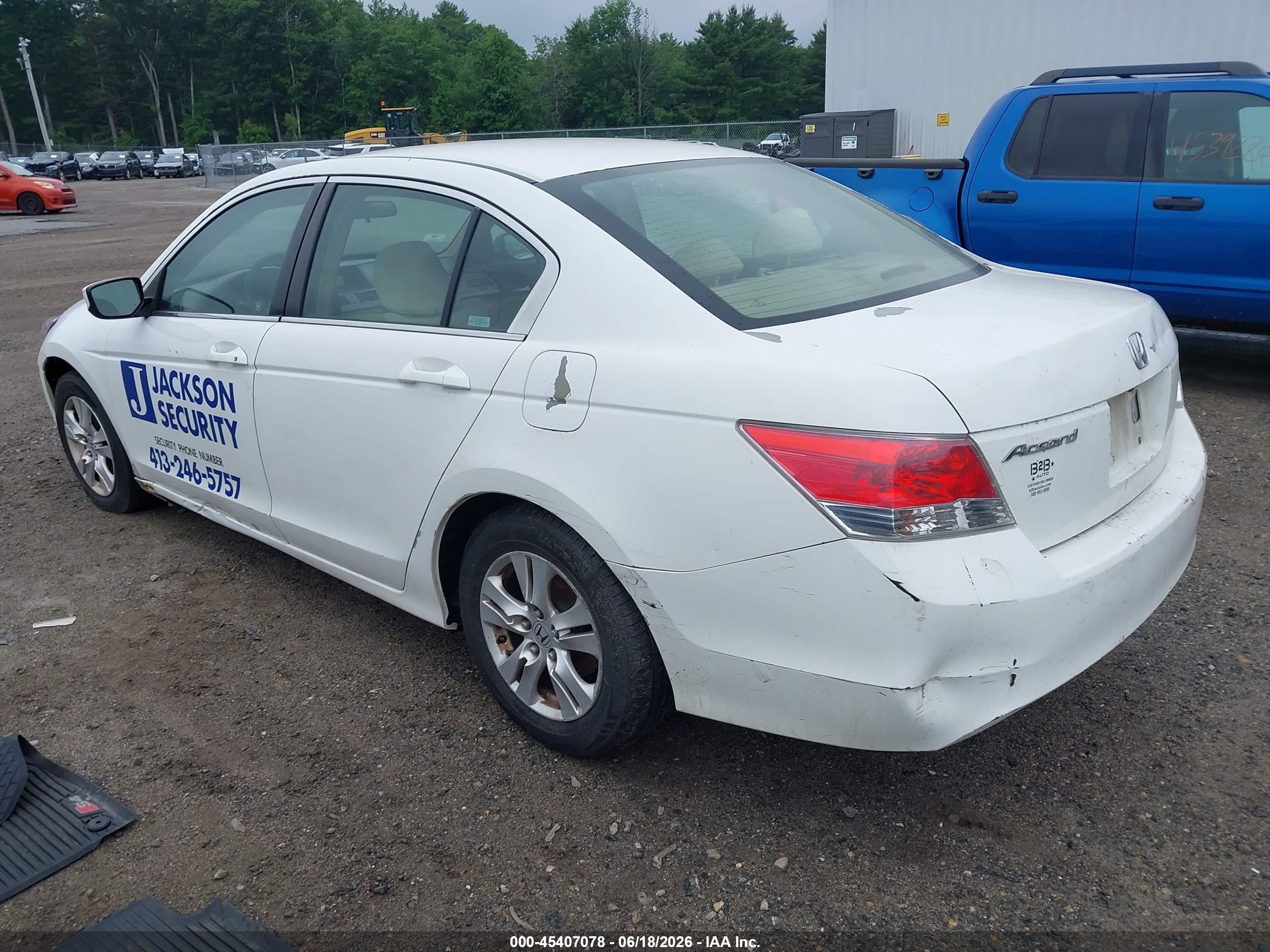 2009 Honda Accord 2.4 Lx-p Белый vin: 1HGCP26449A136817