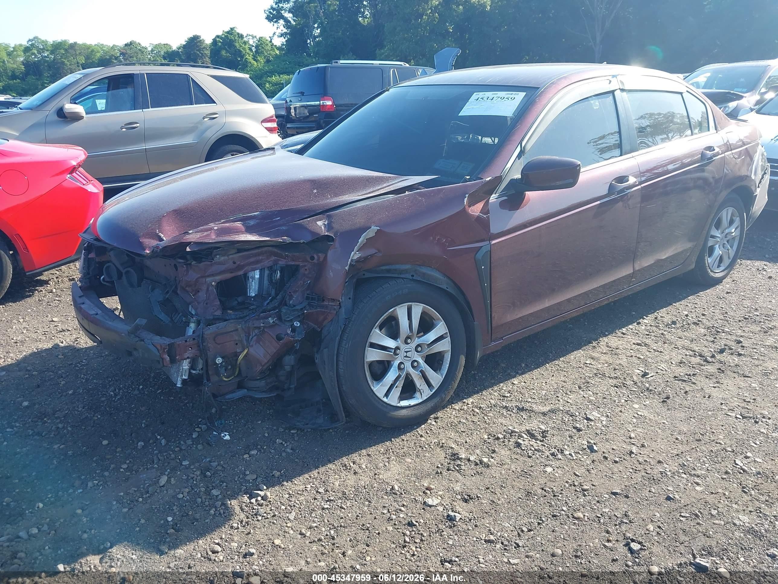 2009 Honda Accord 2.4 Lx-p Maroon vin: 1HGCP26449A184415