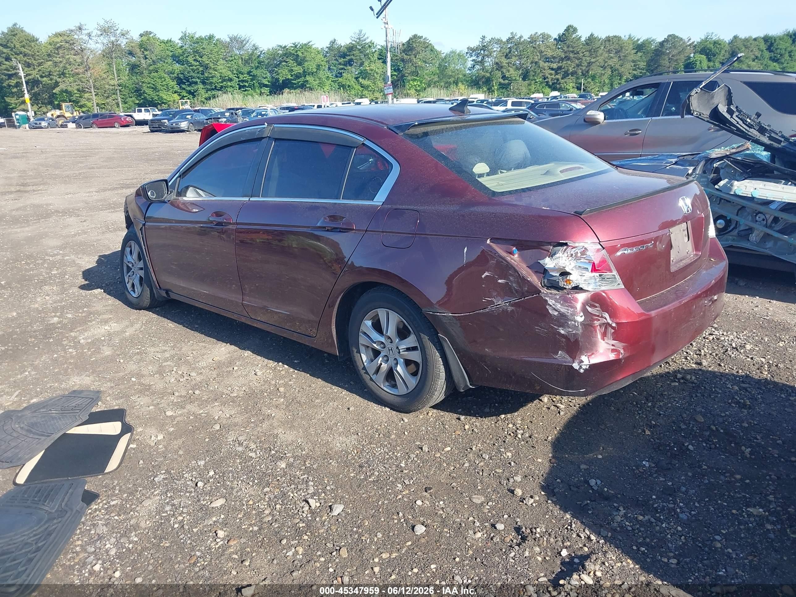 2009 Honda Accord 2.4 Lx-p Maroon vin: 1HGCP26449A184415