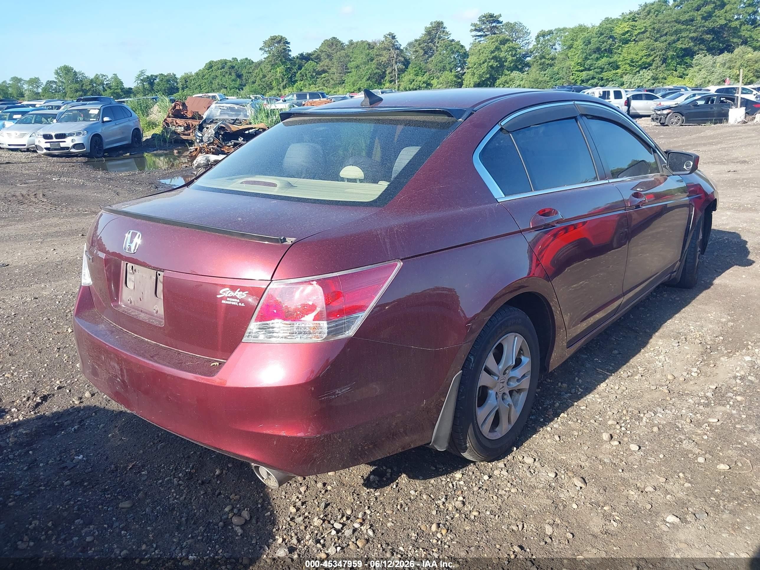 2009 Honda Accord 2.4 Lx-p Maroon vin: 1HGCP26449A184415