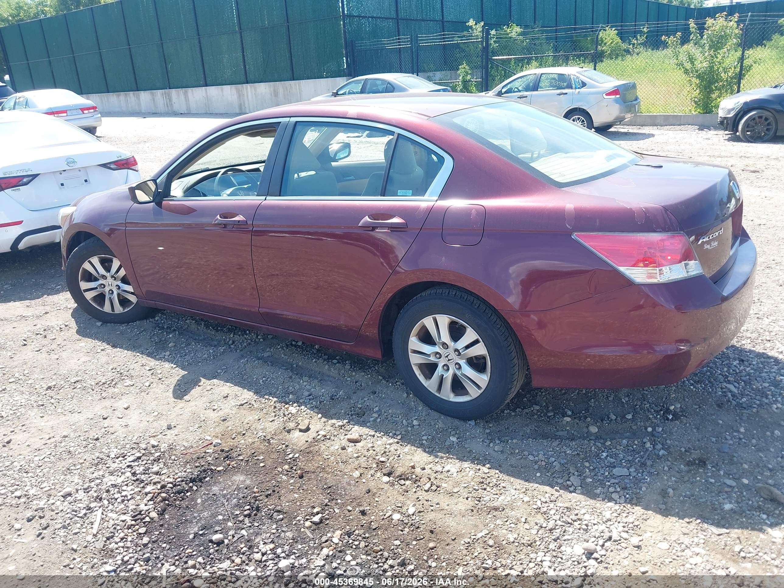 2009 Honda Accord 2.4 Lx-p Red vin: 1HGCP26449A201326