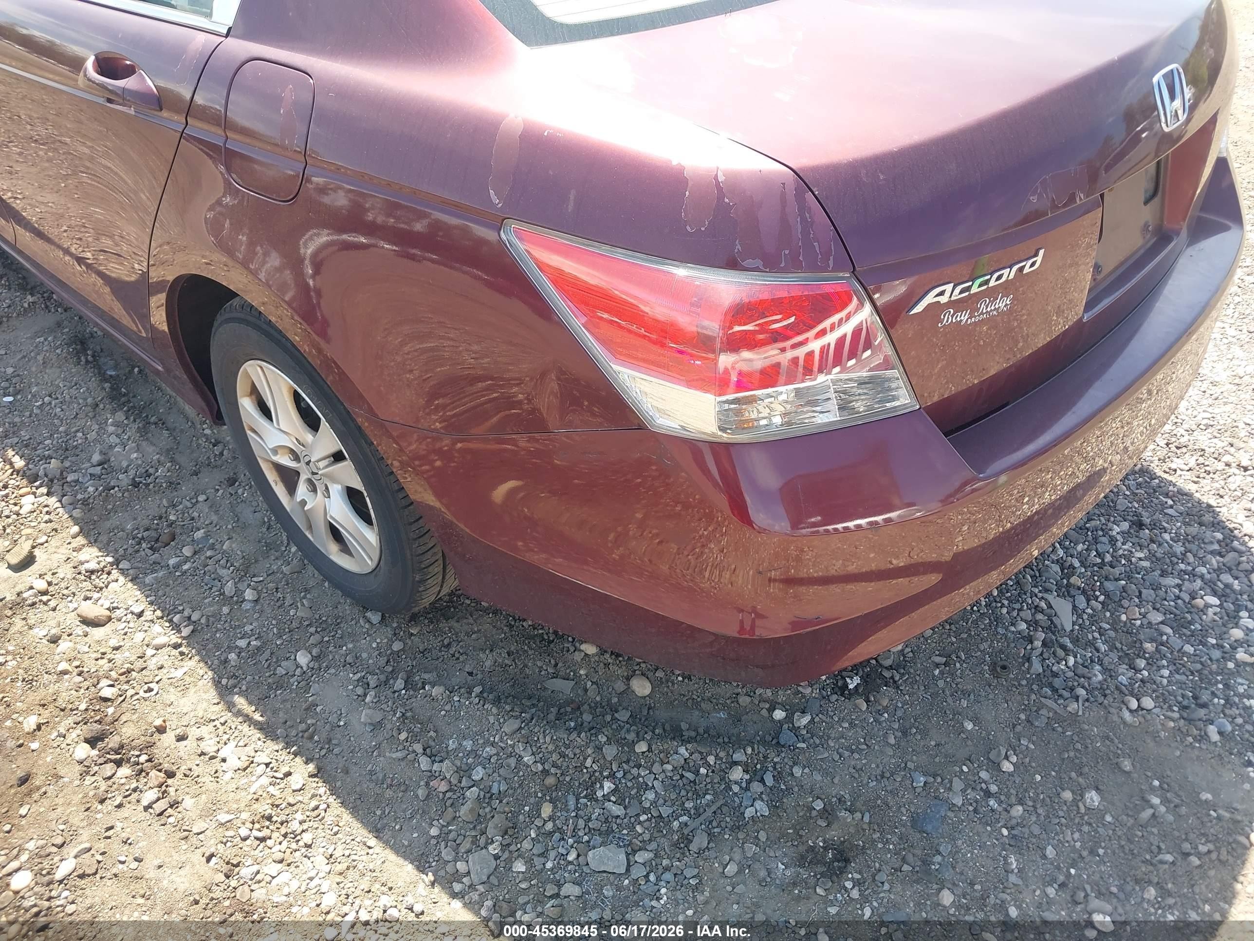 2009 Honda Accord 2.4 Lx-p Red vin: 1HGCP26449A201326