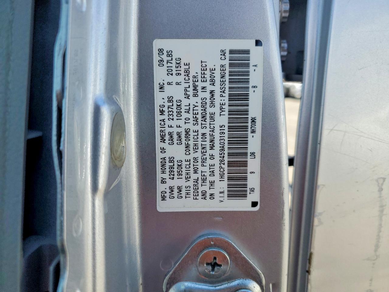 2009 Honda Accord Lxp Silver vin: 1HGCP26459A031915