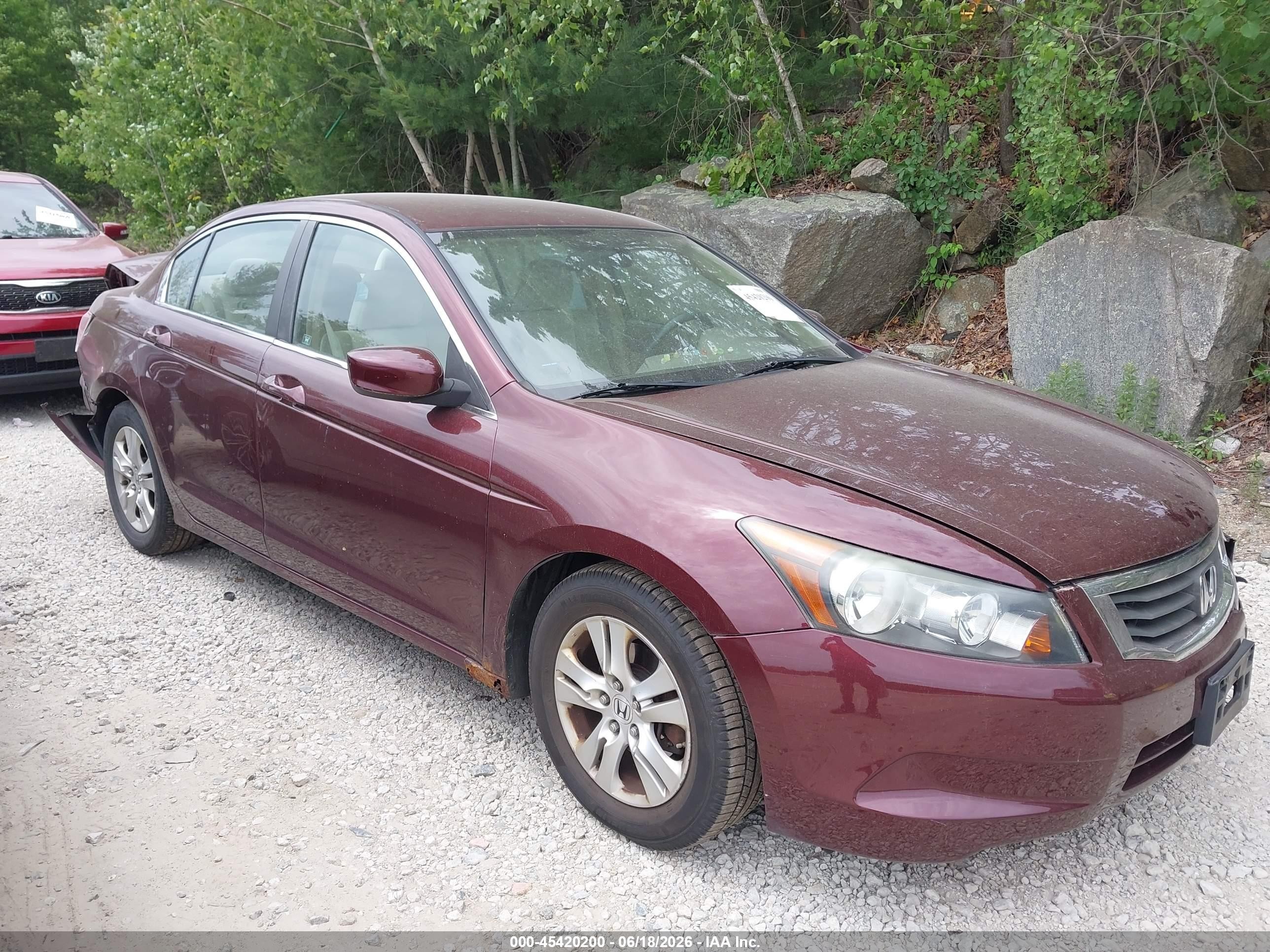 2008 Honda Accord 2.4 Lx-p Red vin: 1HGCP26468A104840
