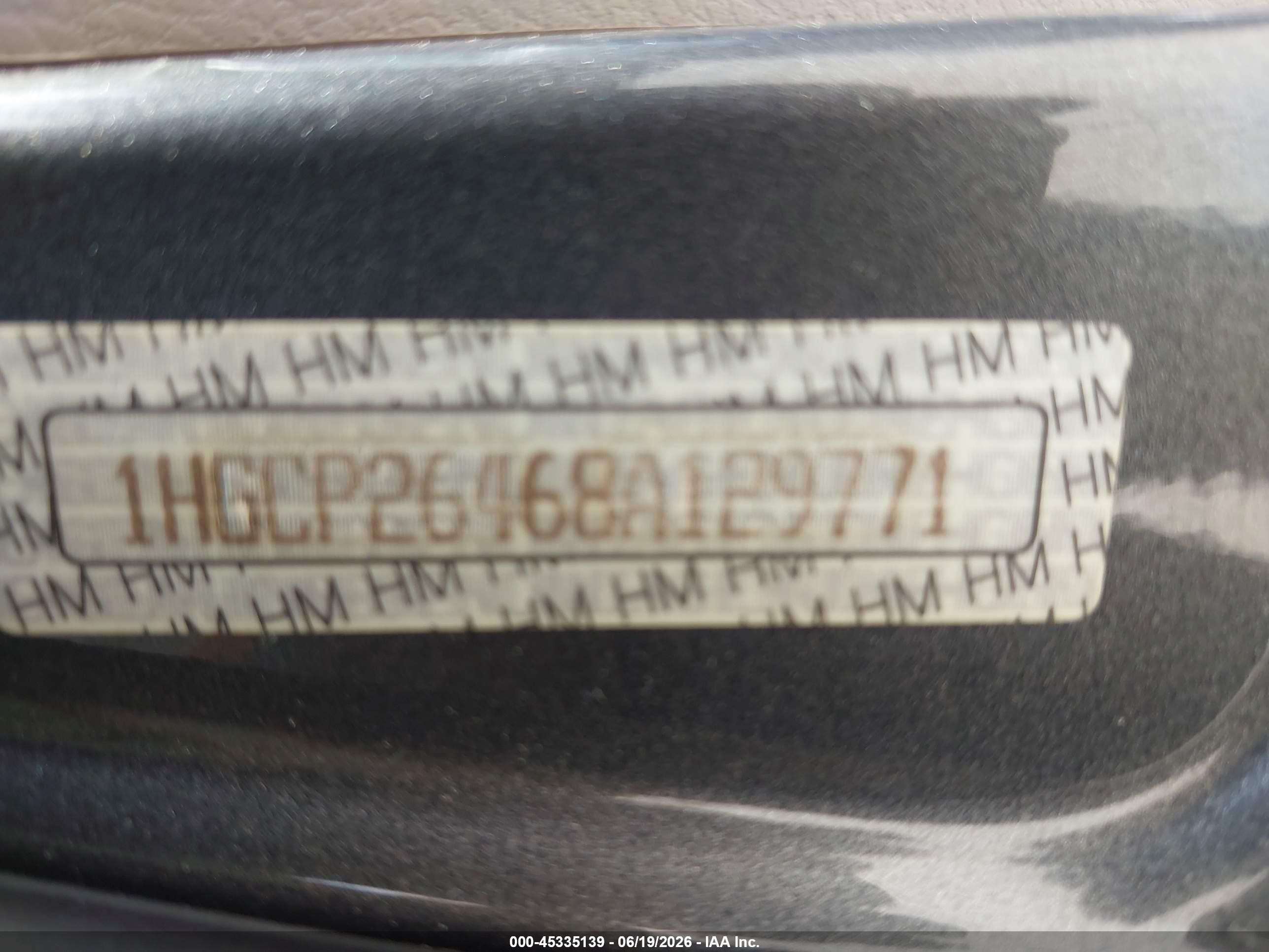 2008 Honda Accord 2.4 Lx-p Gray vin: 1HGCP26468A129771