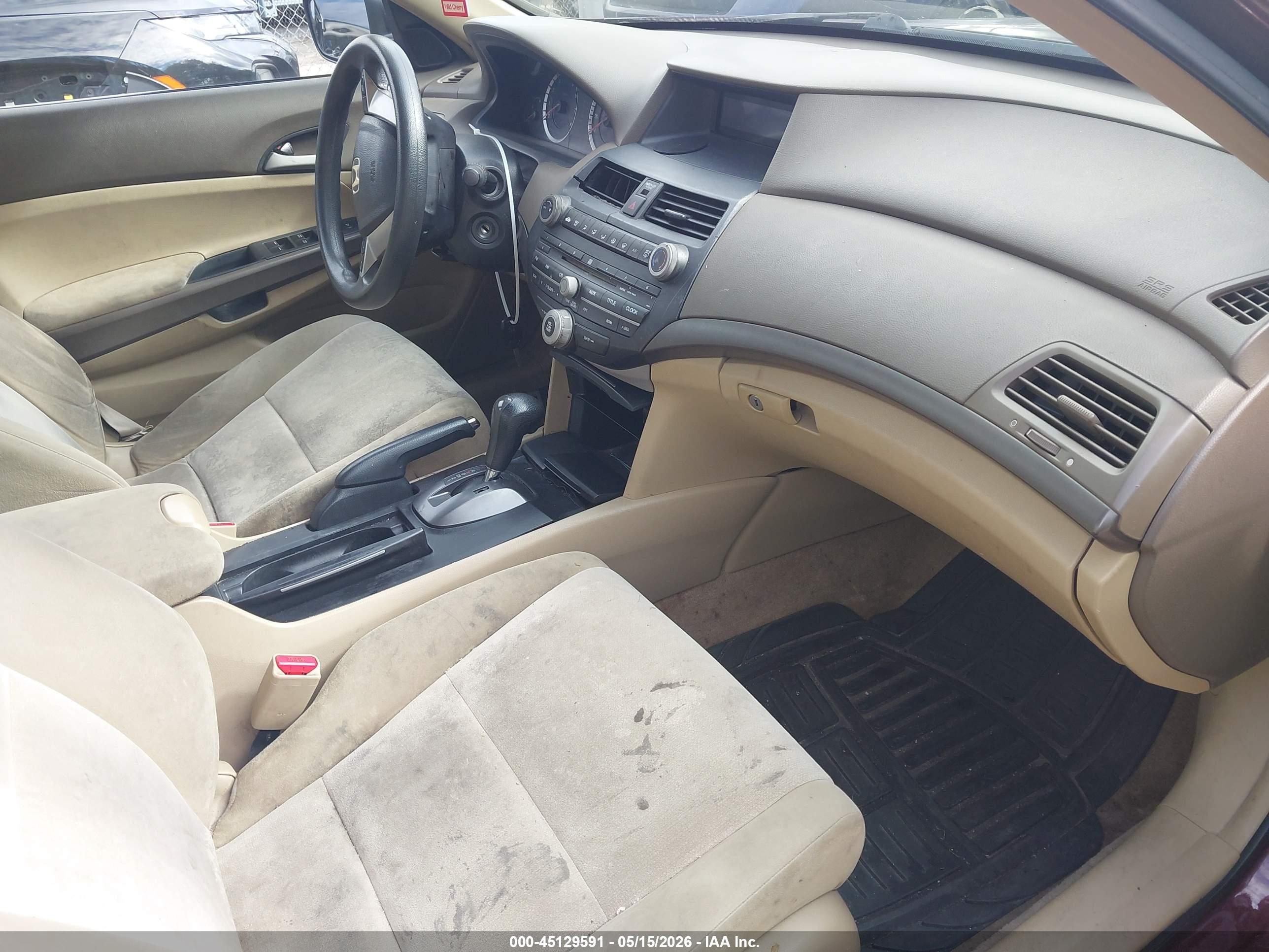 2009 Honda Accord 2.4 Lx-p Purple vin: 1HGCP26469A094490