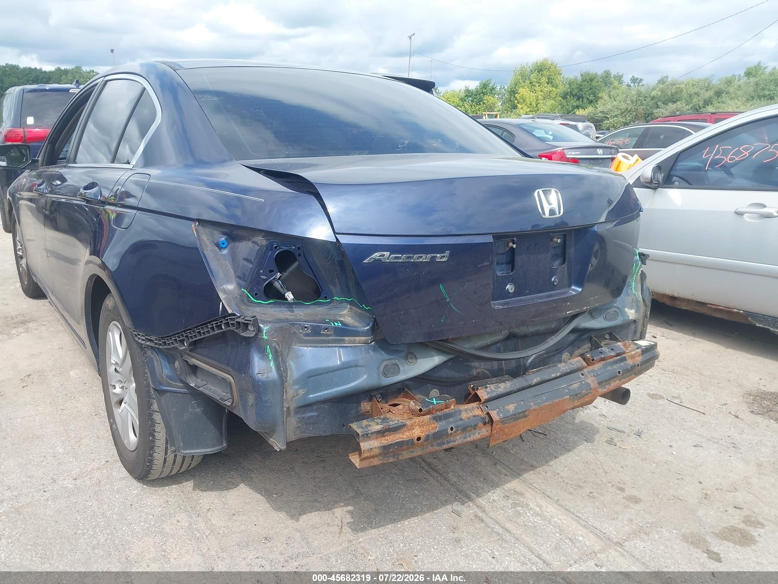 2009 Honda Accord 2.4 Lx-p Blue vin: 1HGCP26469A098409