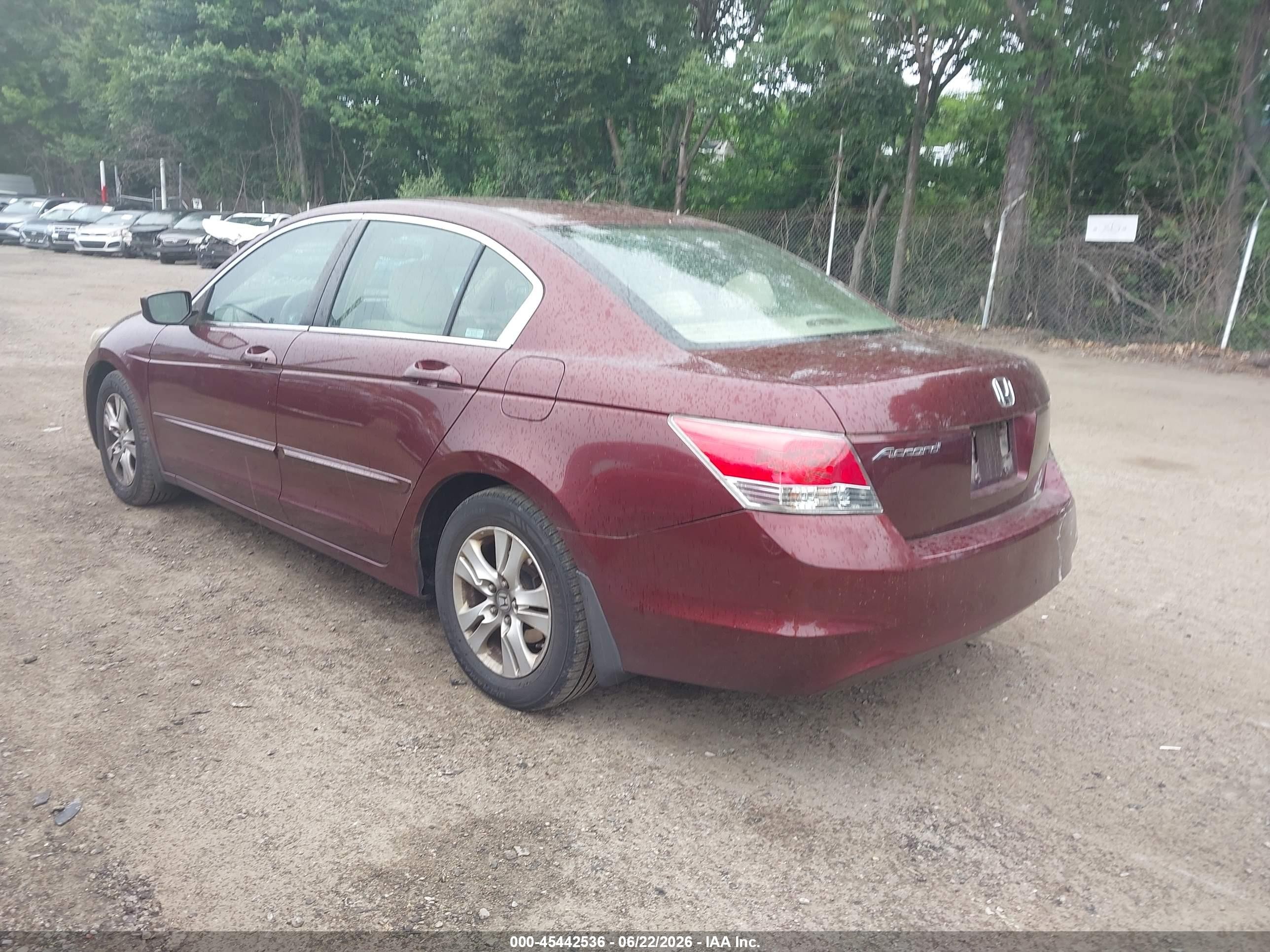 2009 Honda Accord 2.4 Lx-p Burgundy vin: 1HGCP26469A136317