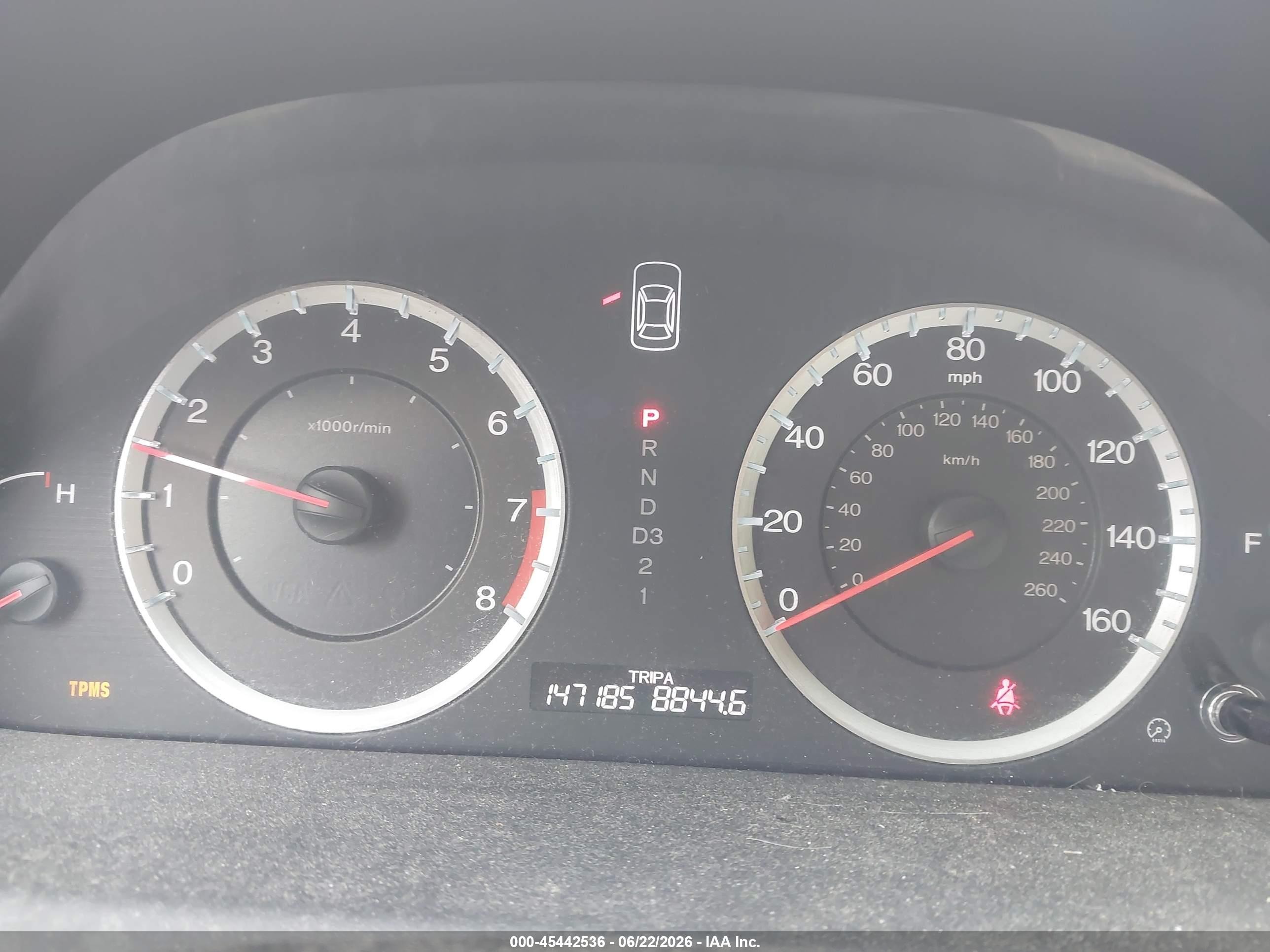 2009 Honda Accord 2.4 Lx-p Burgundy vin: 1HGCP26469A136317