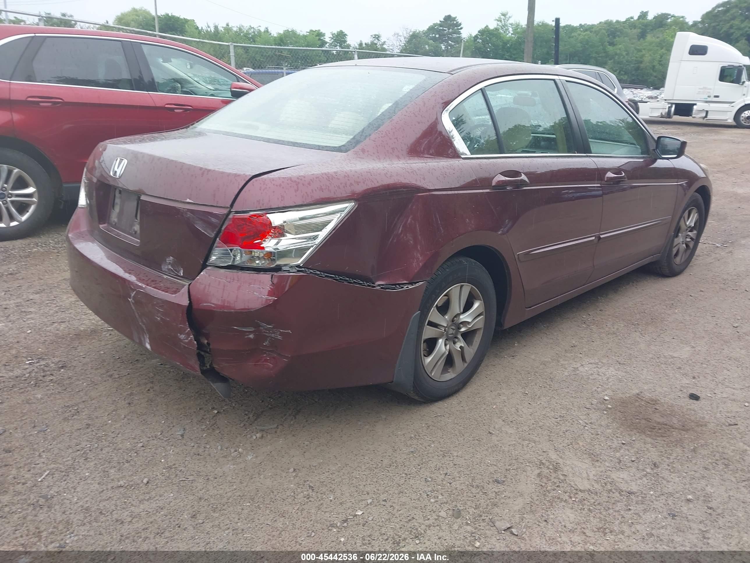 2009 Honda Accord 2.4 Lx-p Burgundy vin: 1HGCP26469A136317