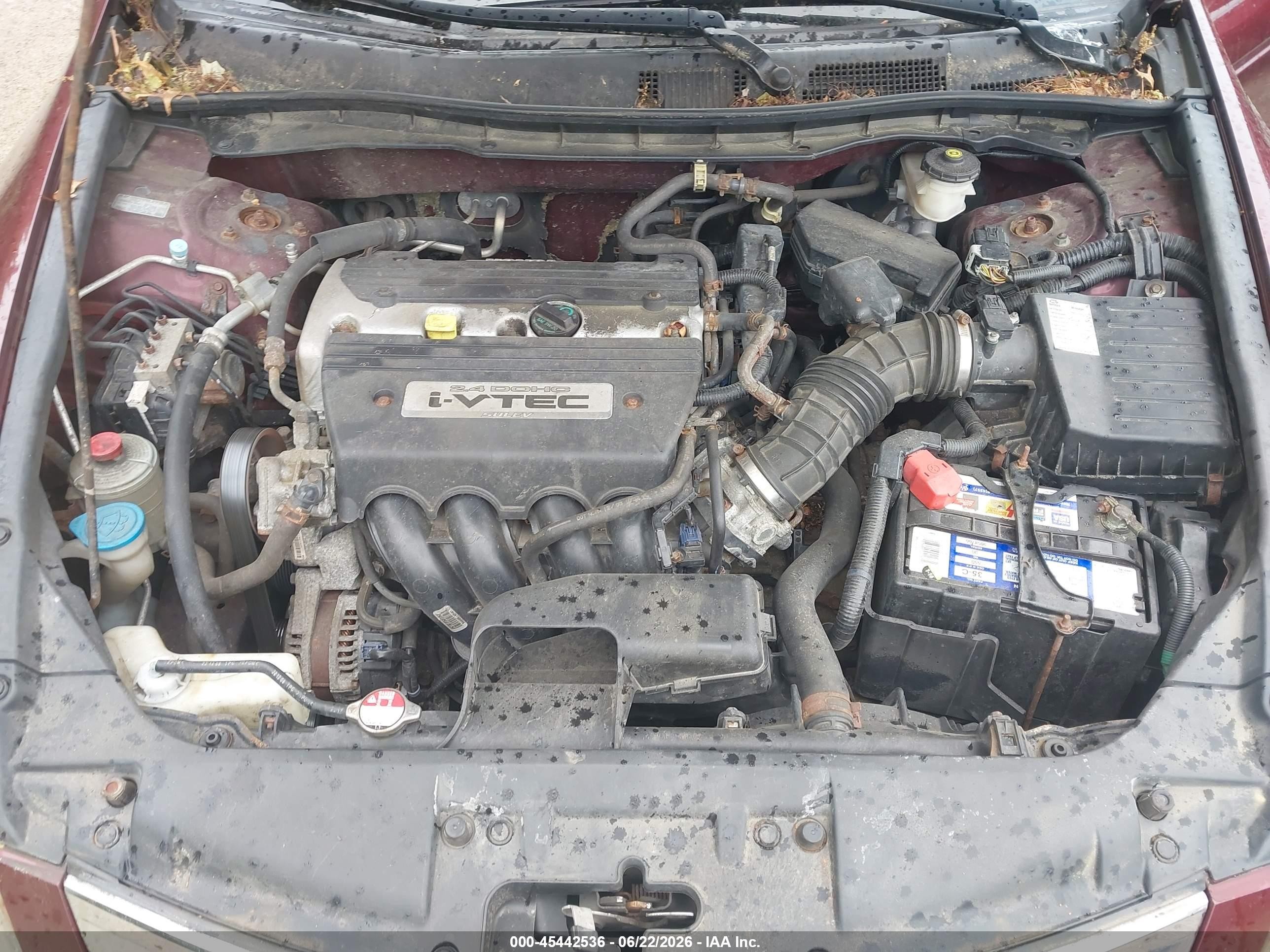 2009 Honda Accord 2.4 Lx-p Burgundy vin: 1HGCP26469A136317